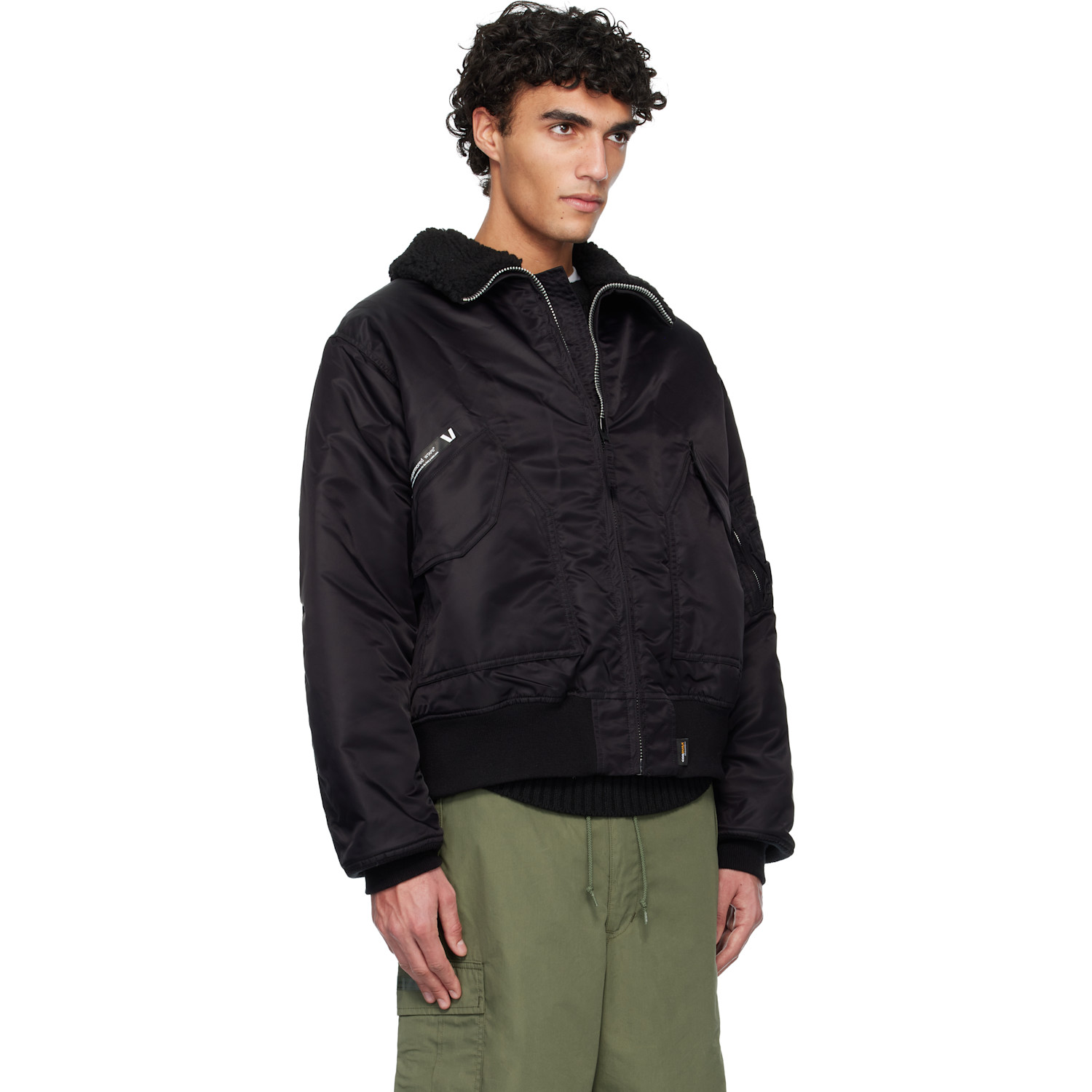  Wtaps Black Drab Es Bomber Jacket 