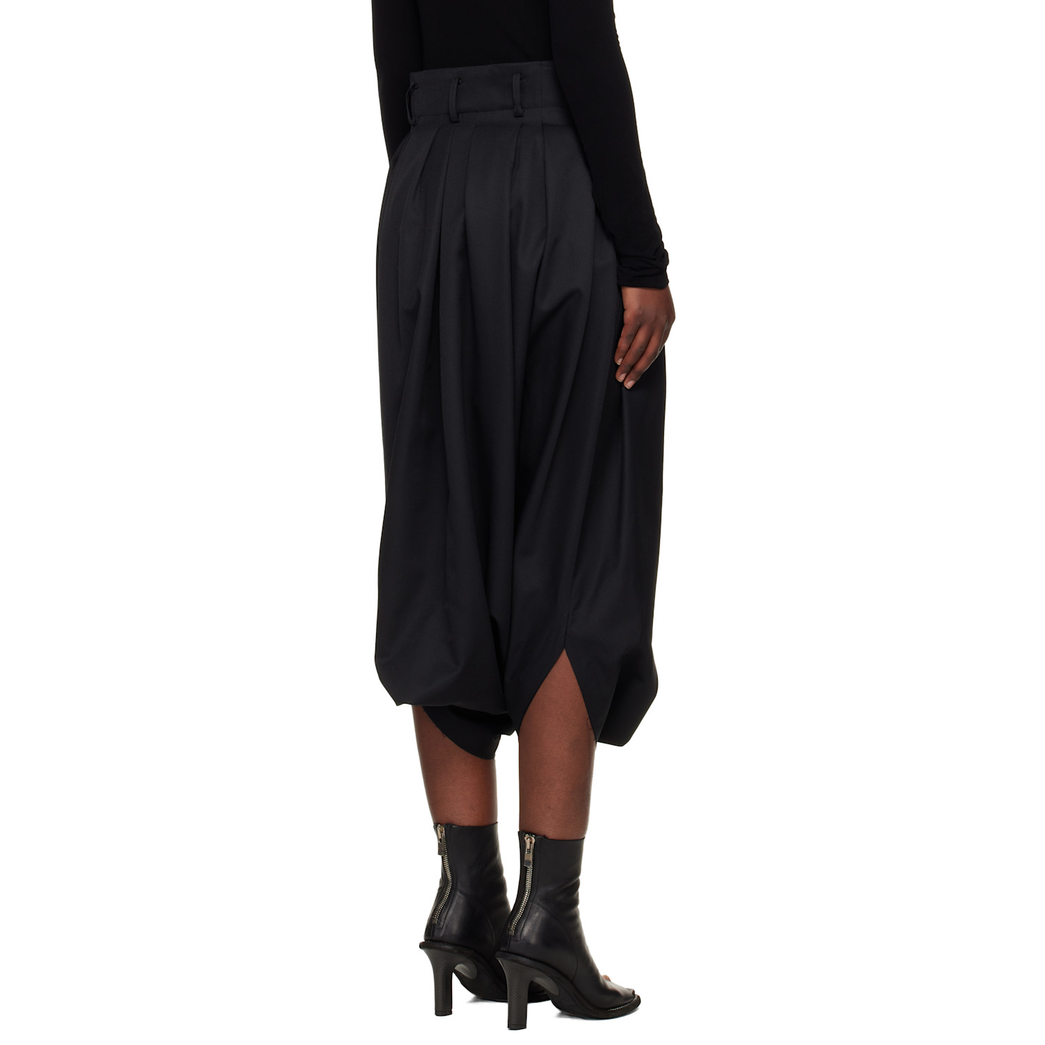  Comme Des Garçons Black Polyester Wool Gabardine Trousers 