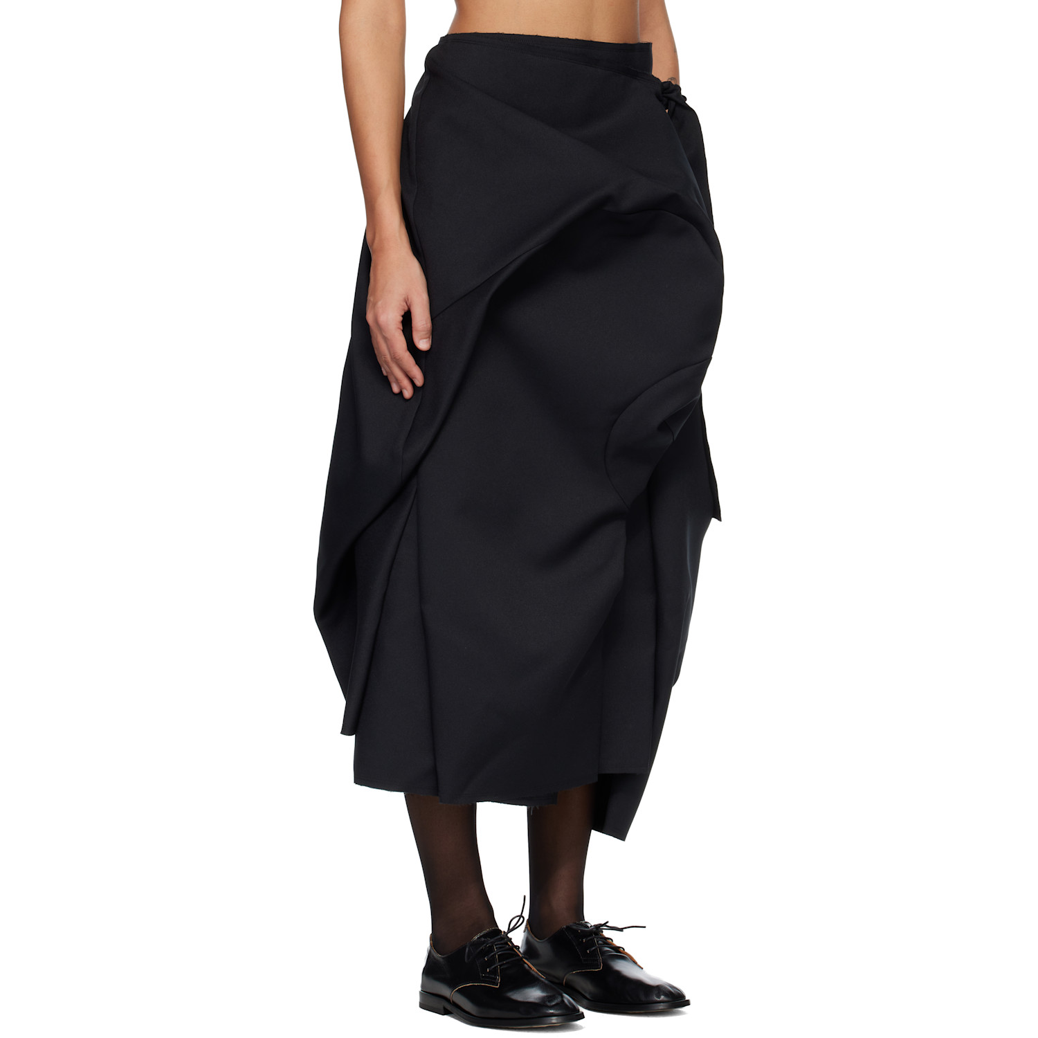  Comme Des Garçons Black Long Maxi Skirt 