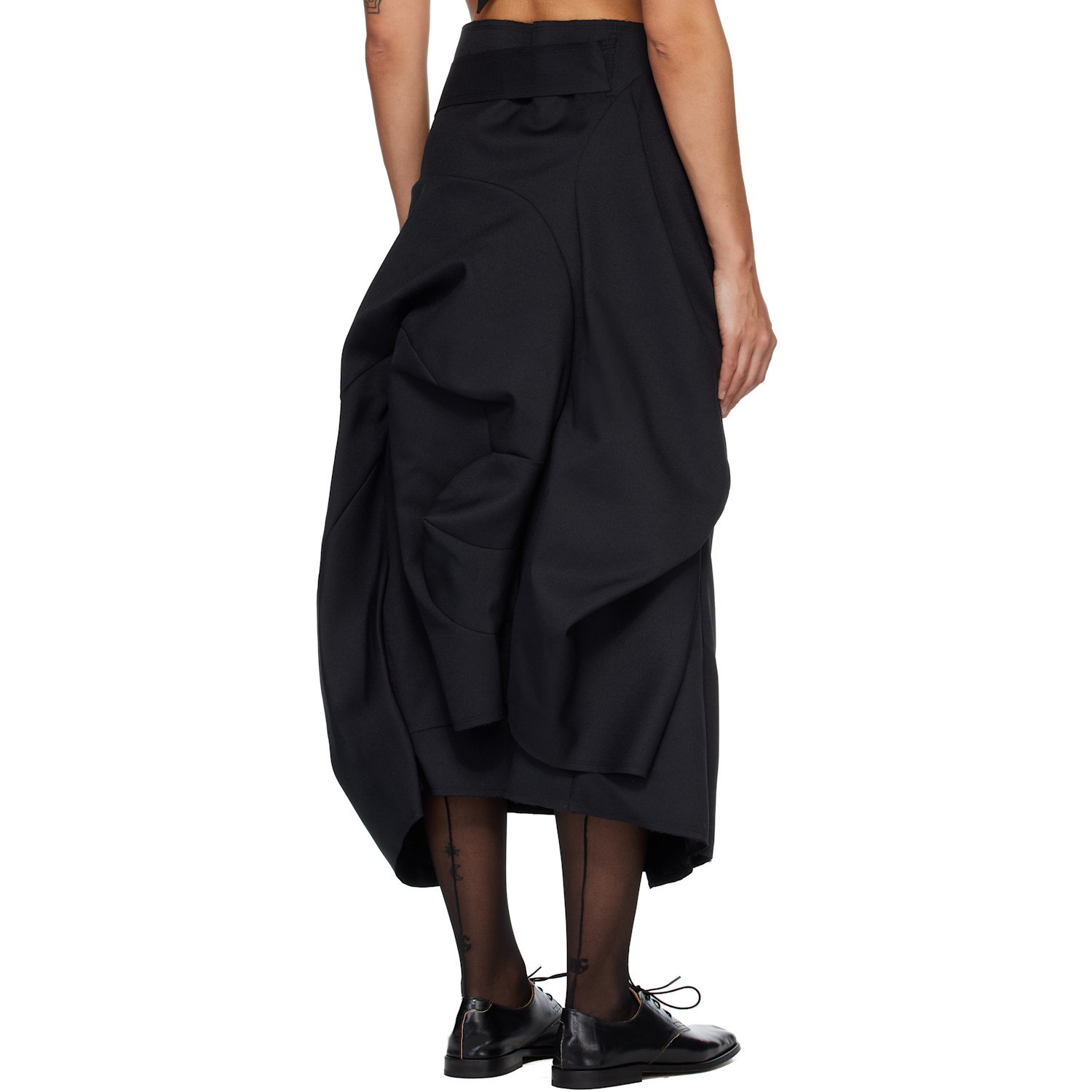  Comme Des Garçons Black Long Maxi Skirt 