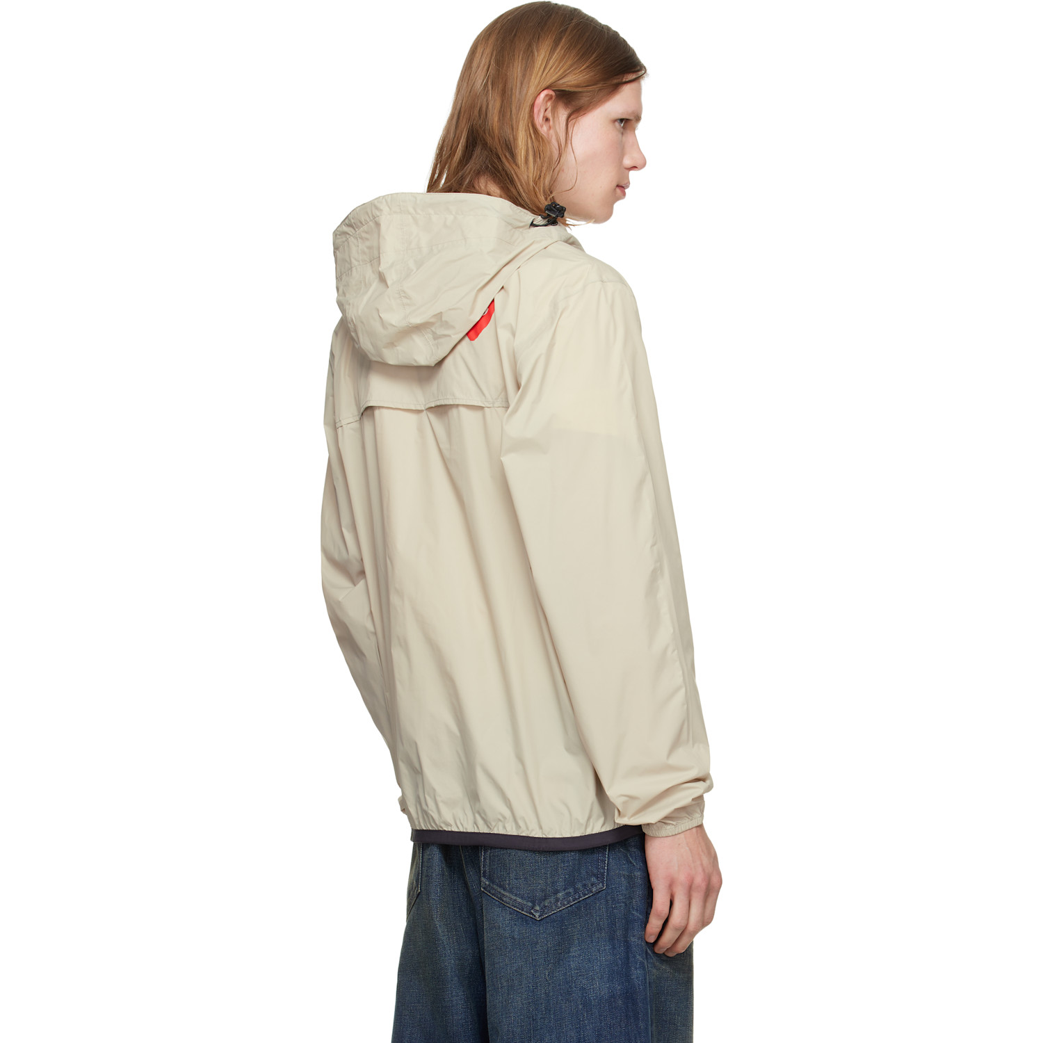  Comme Des Garçons Play Beige K-way Edition Half Zip Jacket 
