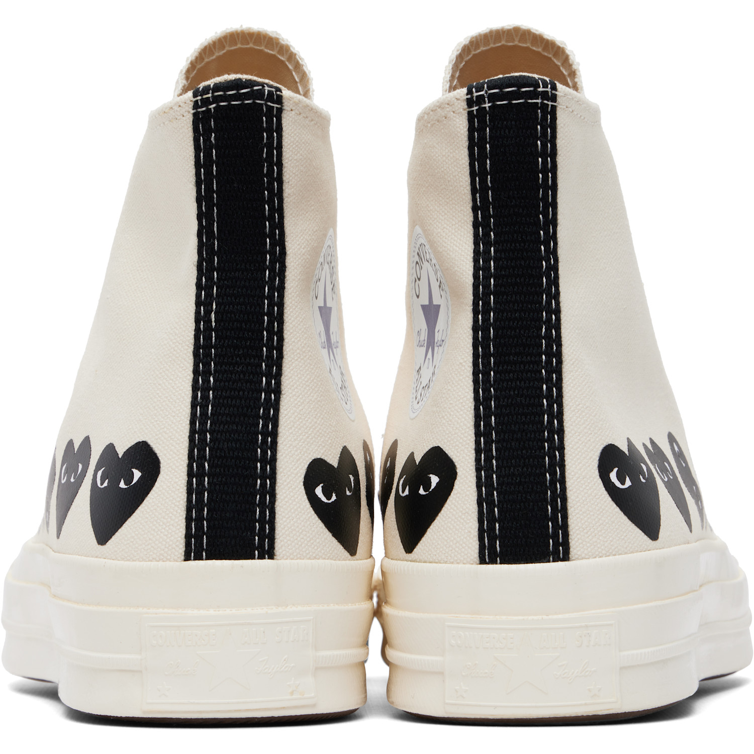  Comme Des Garçons Play Off-white Converse Edition Chuck 70 Multi Heart Sneakers 