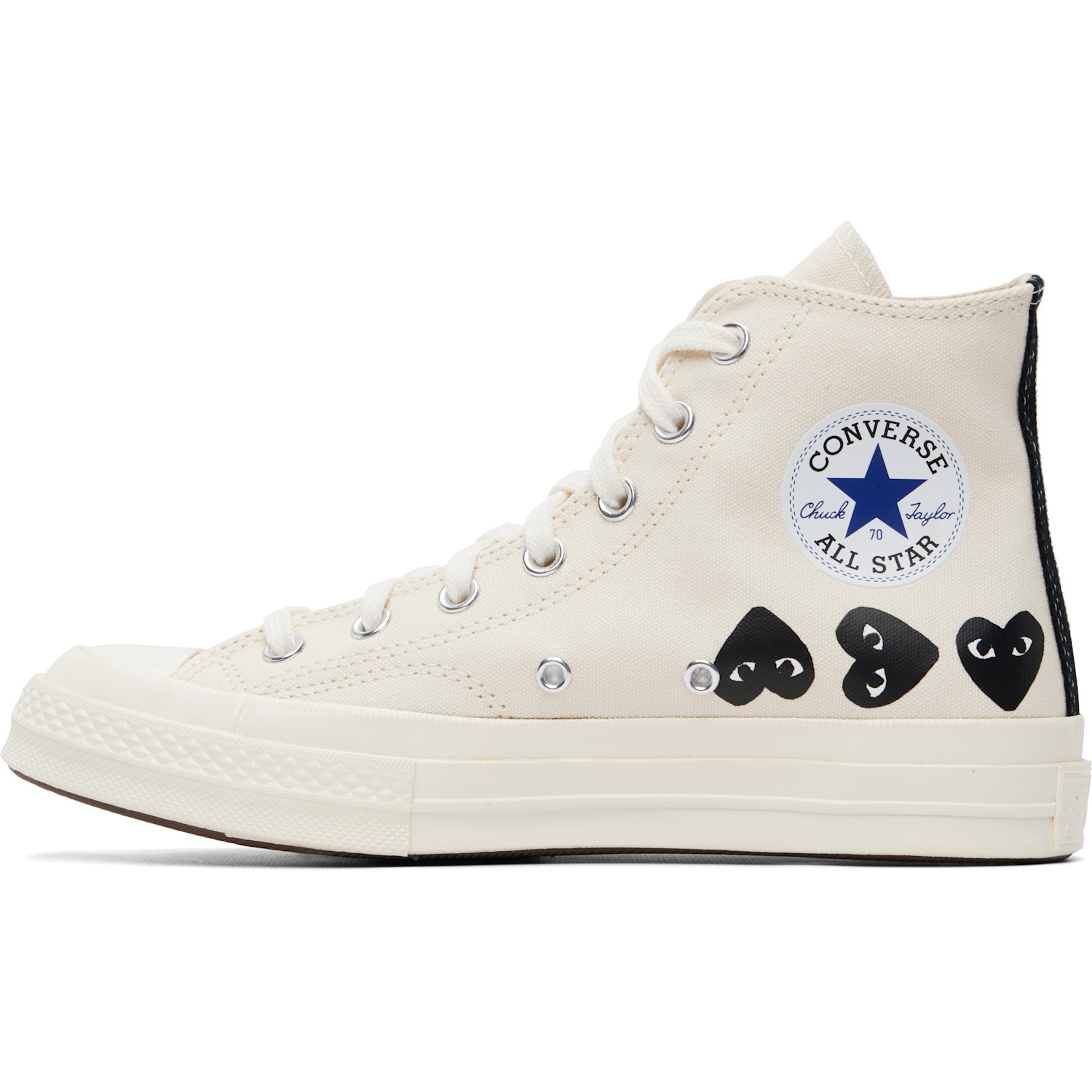  Comme Des Garçons Play Off-white Converse Edition Chuck 70 Multi Heart Sneakers 