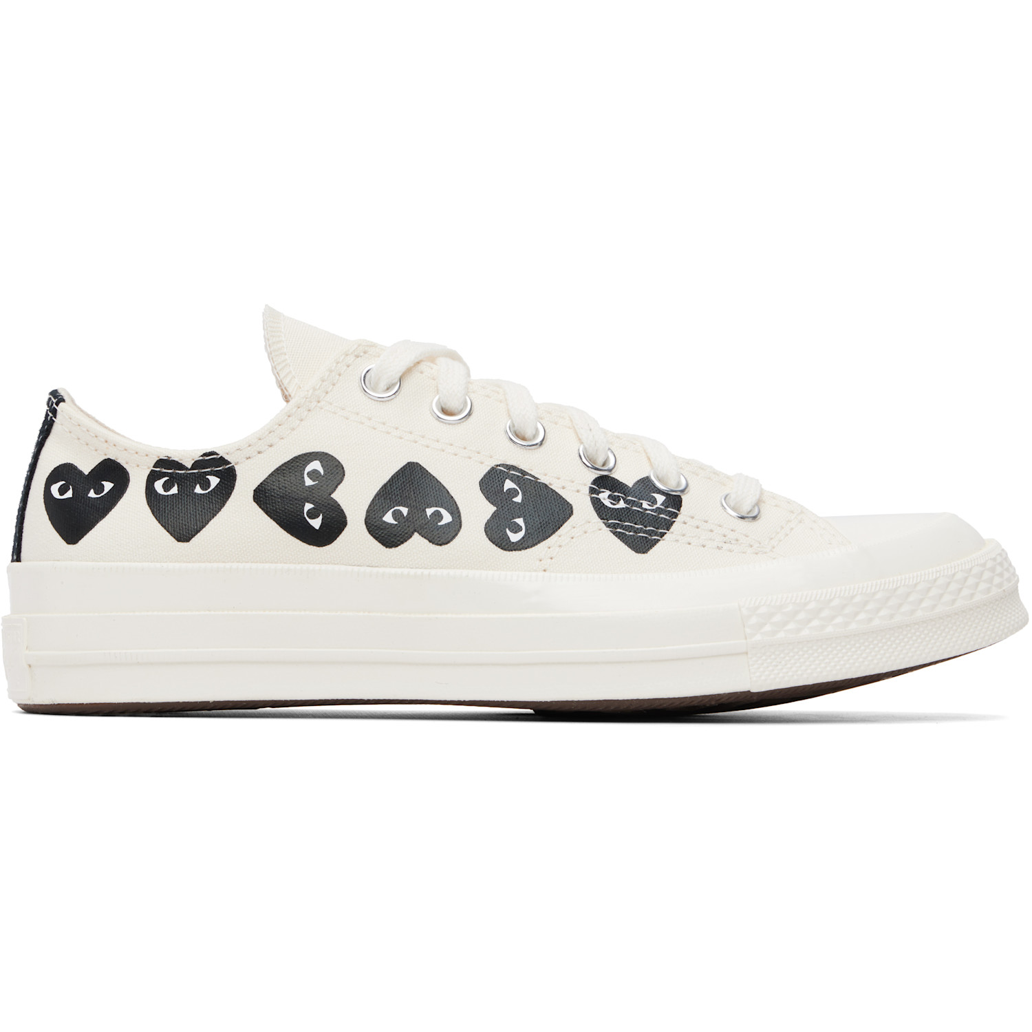 COMME des GARÇONS PLAY Off-White Converse Edition Chuck 70 Multi Heart Sneakers