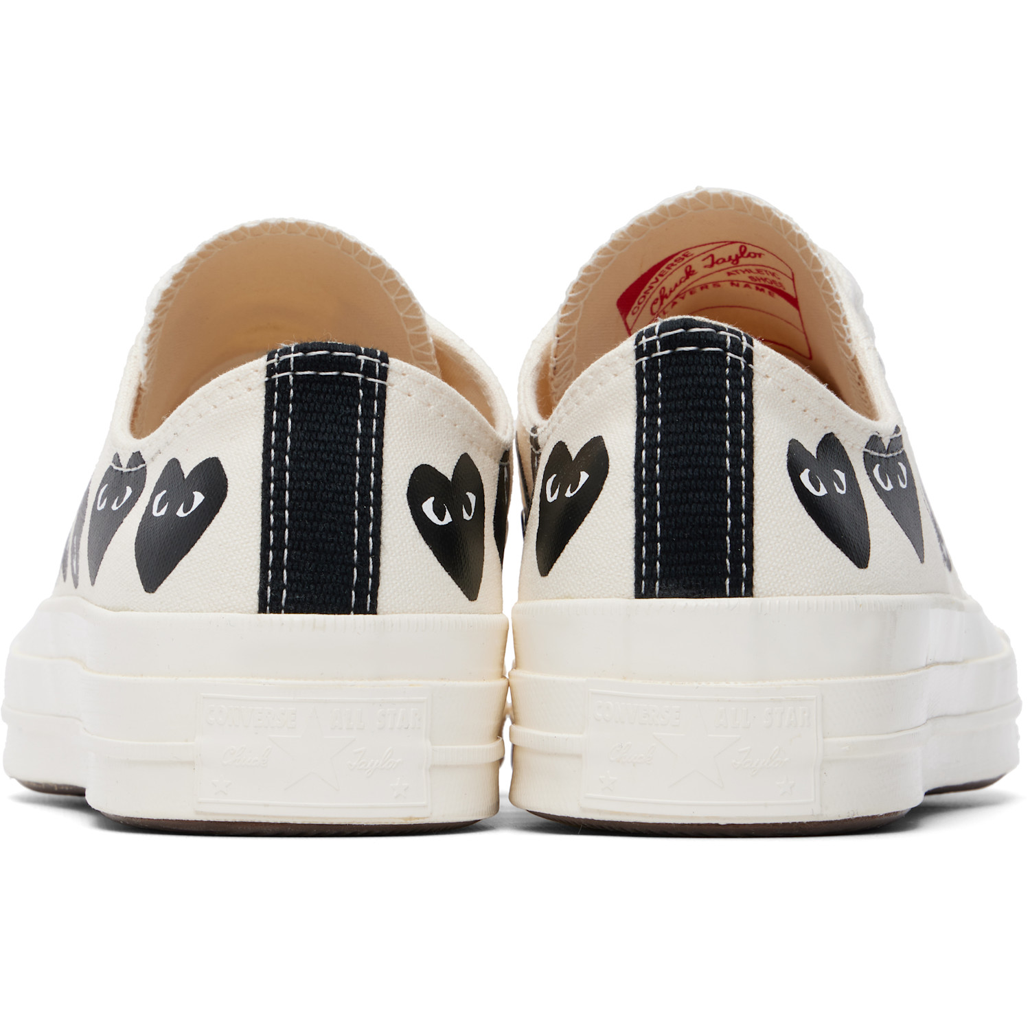  Comme Des Garçons Play Off-white Converse Edition Chuck 70 Multi Heart Sneakers 