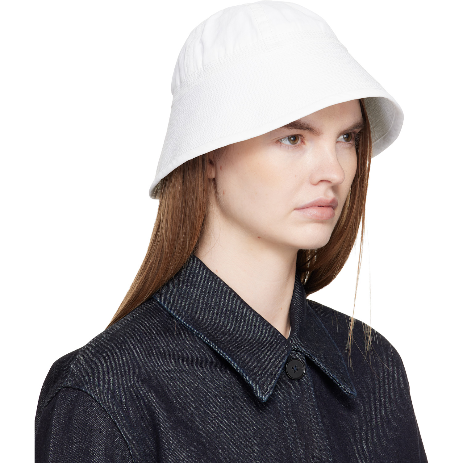  Jil Sander Off-white Linen Bucket Hat 