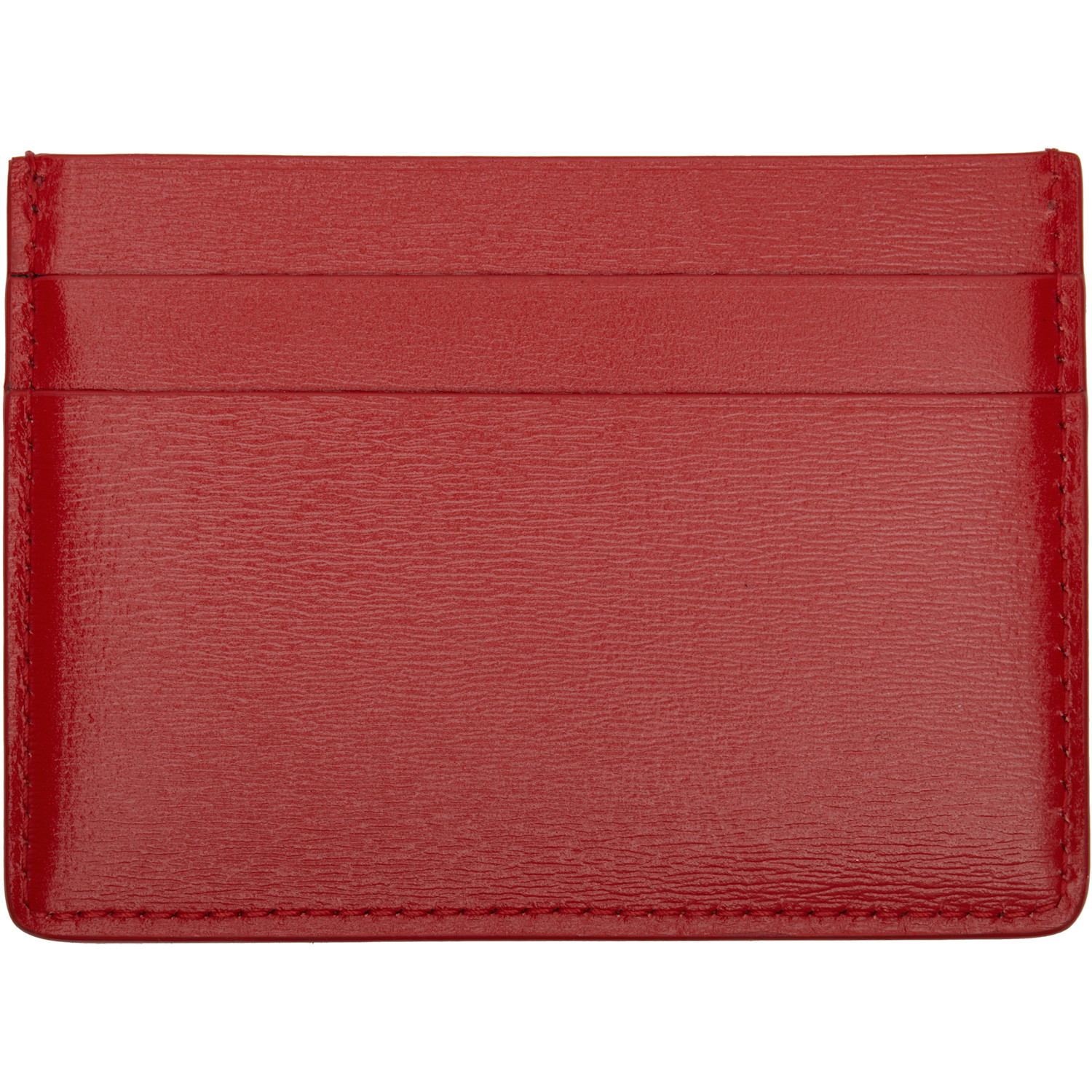  Jil Sander Red Logo Stamp Card Holder 