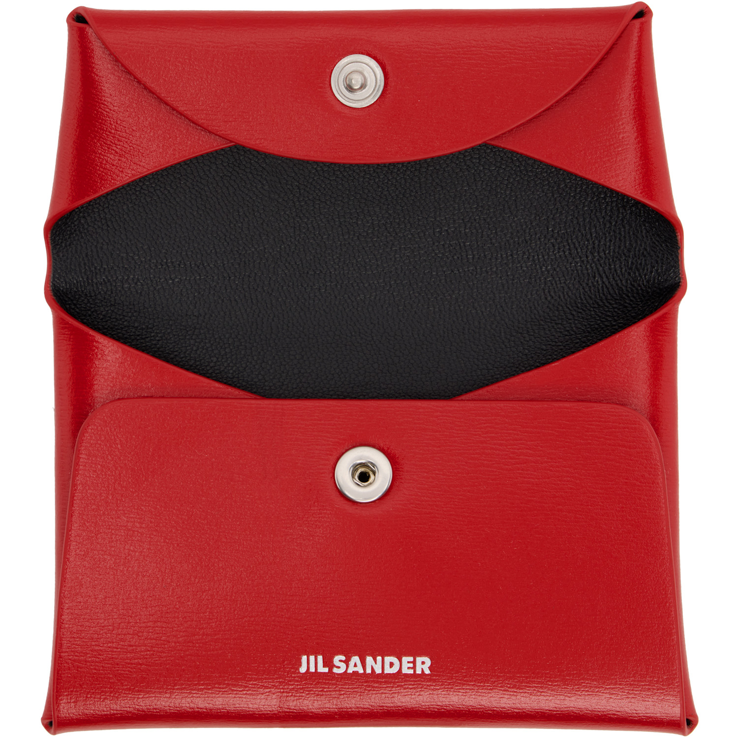  Jil Sander Red Folded Coin Pouch 