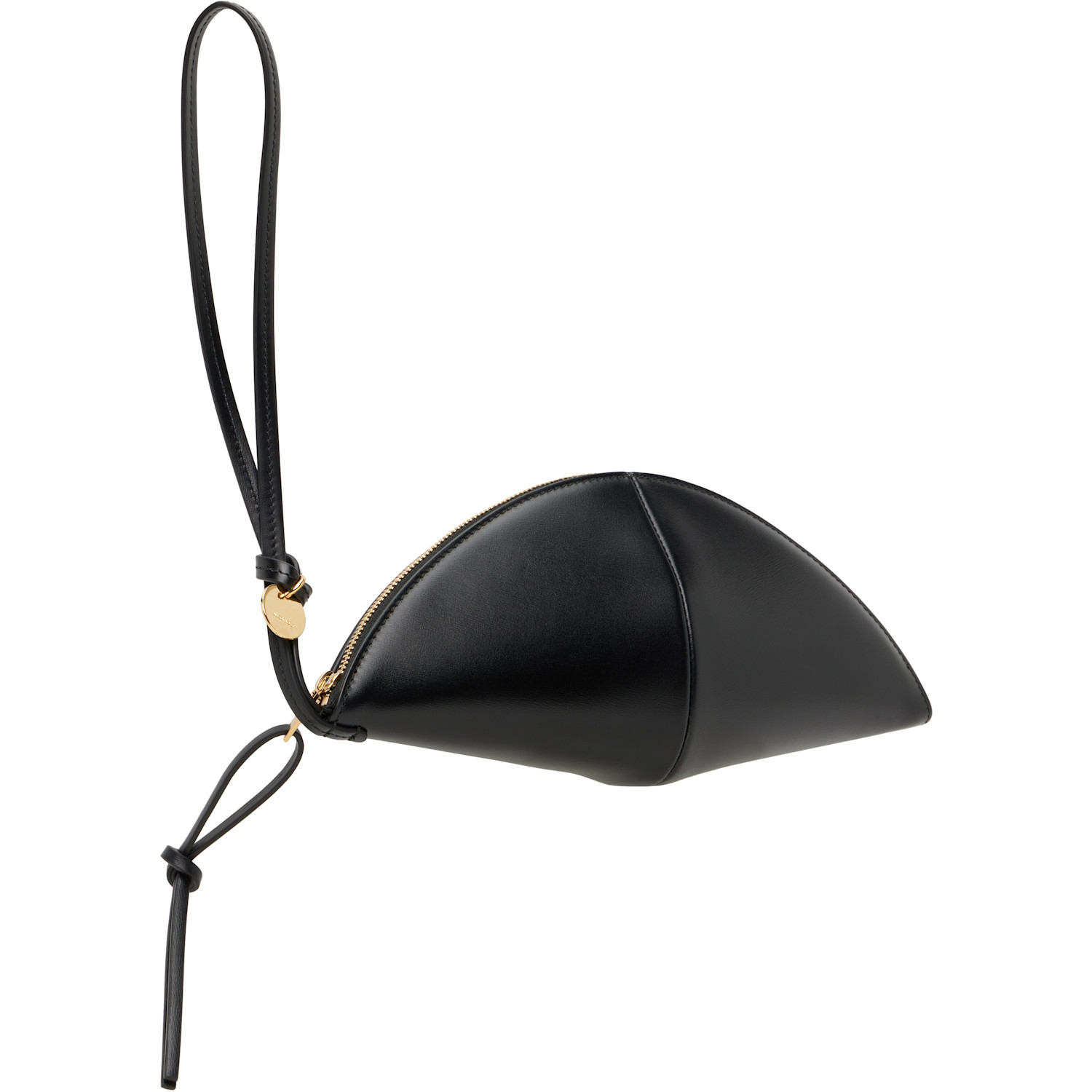  Jil Sander Black Curve Medium Clutch 