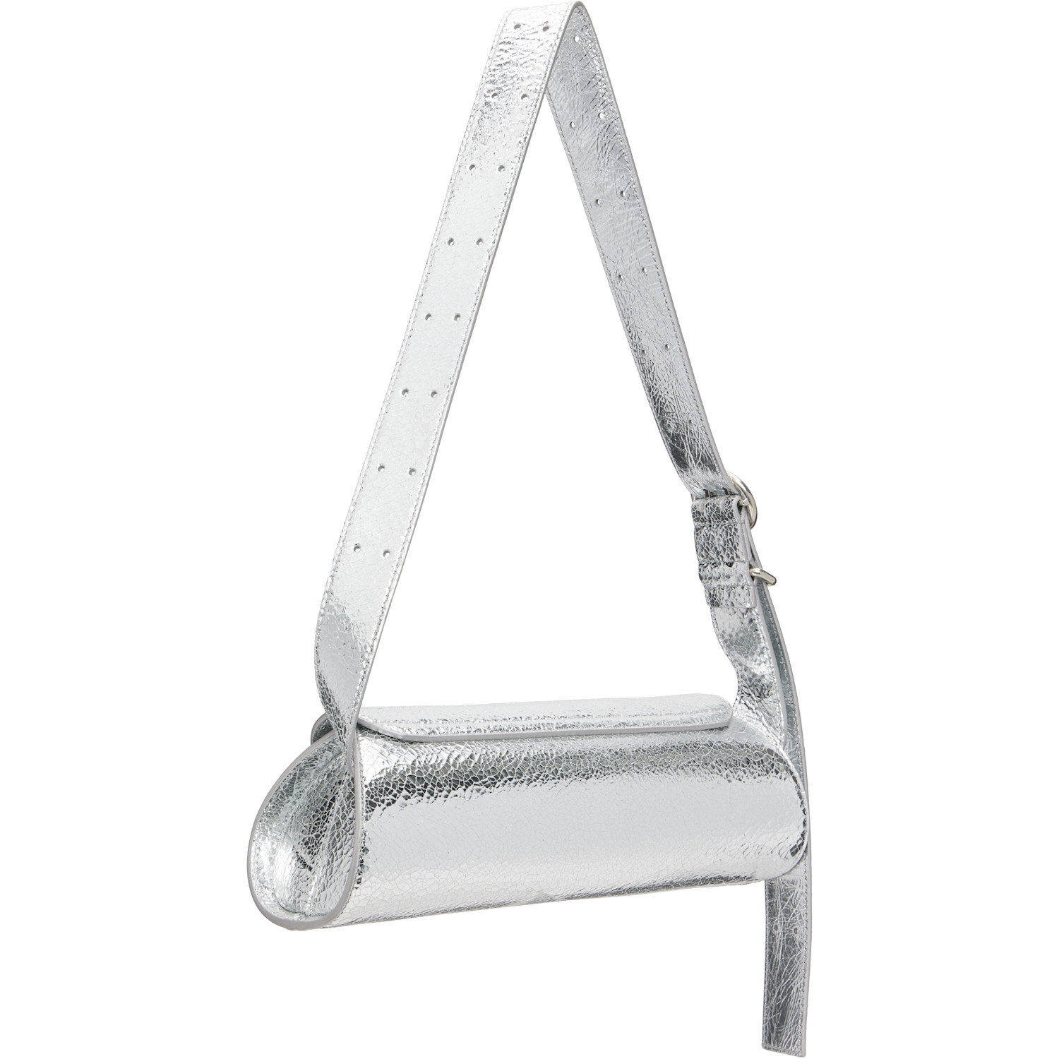  Jil Sander Silver Small Cannolo Bag 