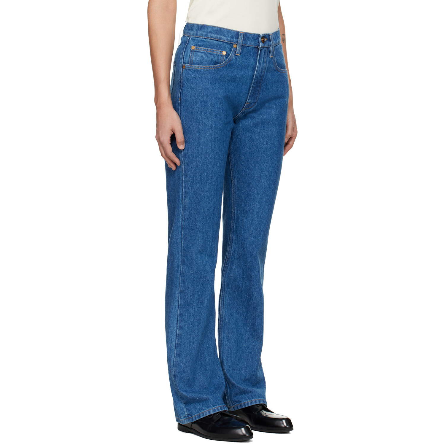  Jil Sander Blue Flared Denim Jeans 
