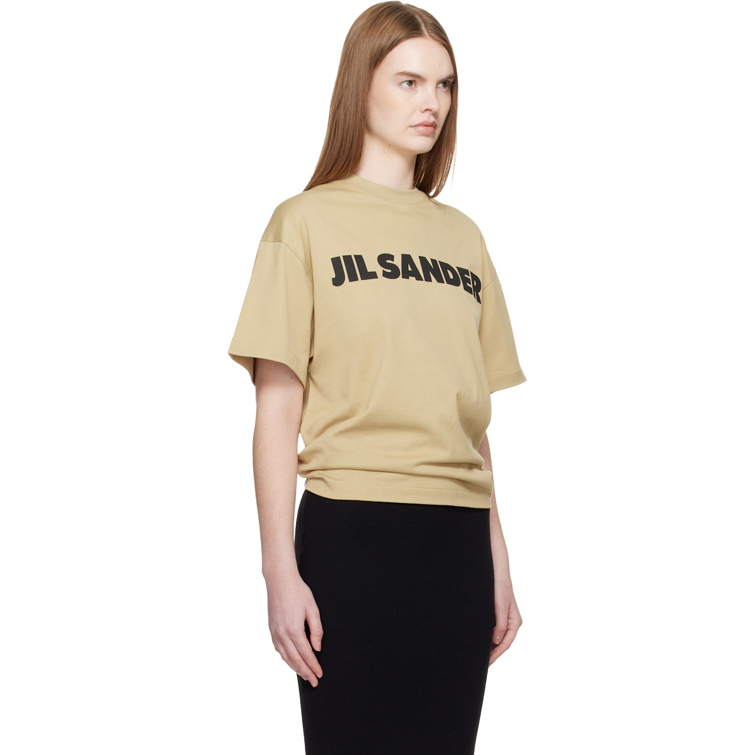  Jil Sander Beige Logo T-shirt 