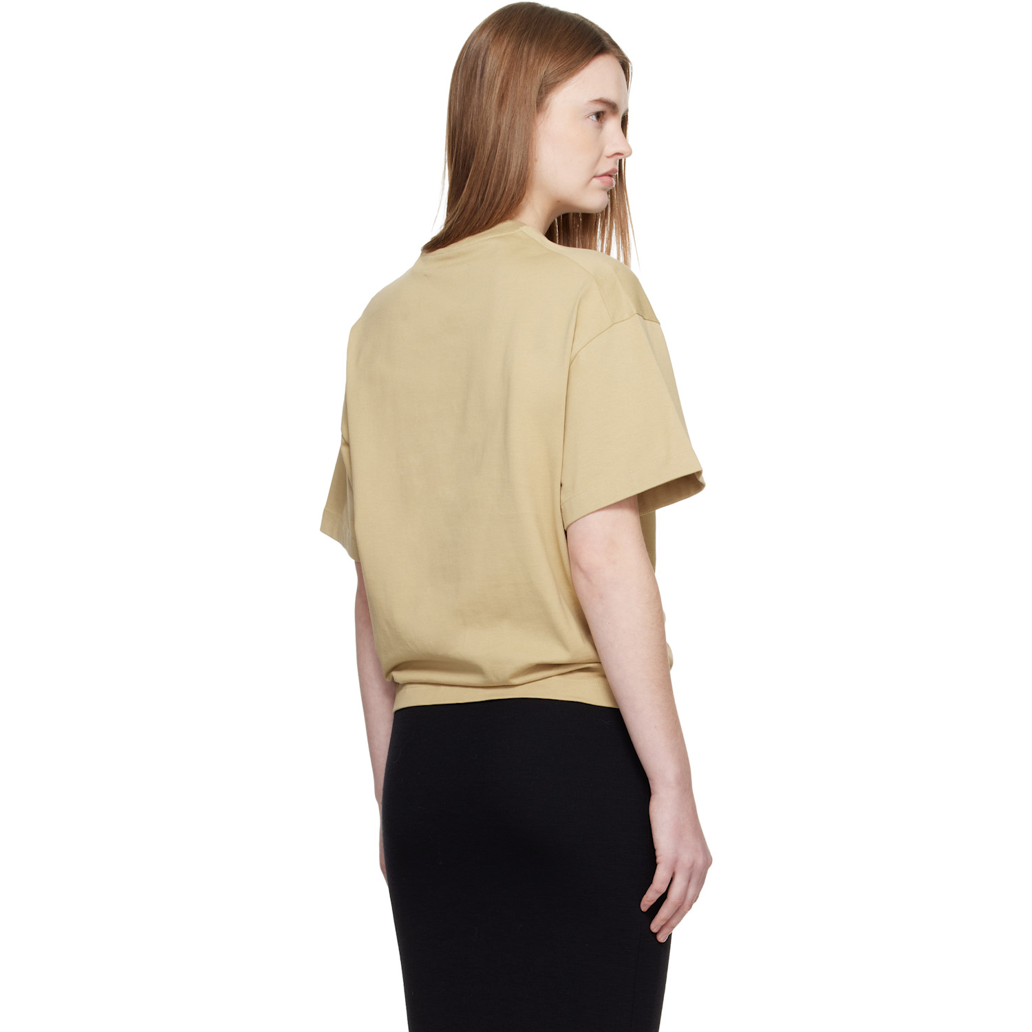  Jil Sander Beige Logo T-shirt 