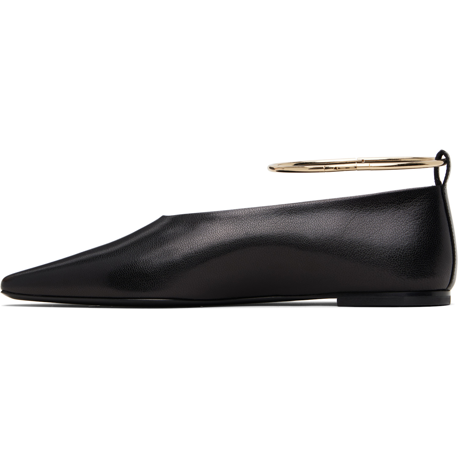  Jil Sander Black Ring Ballerina Flats 