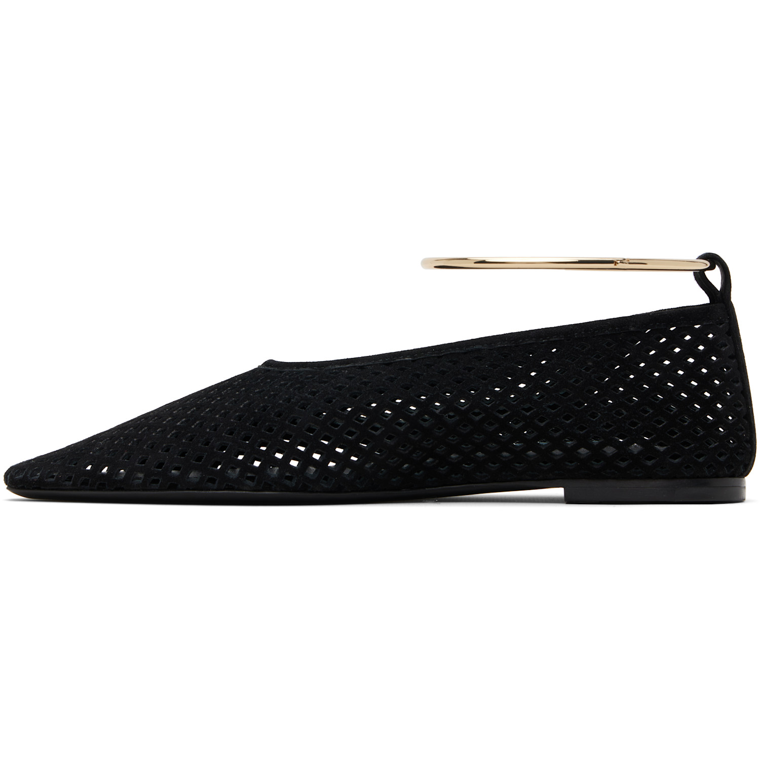  Jil Sander Black Ring Ballerina Flats 