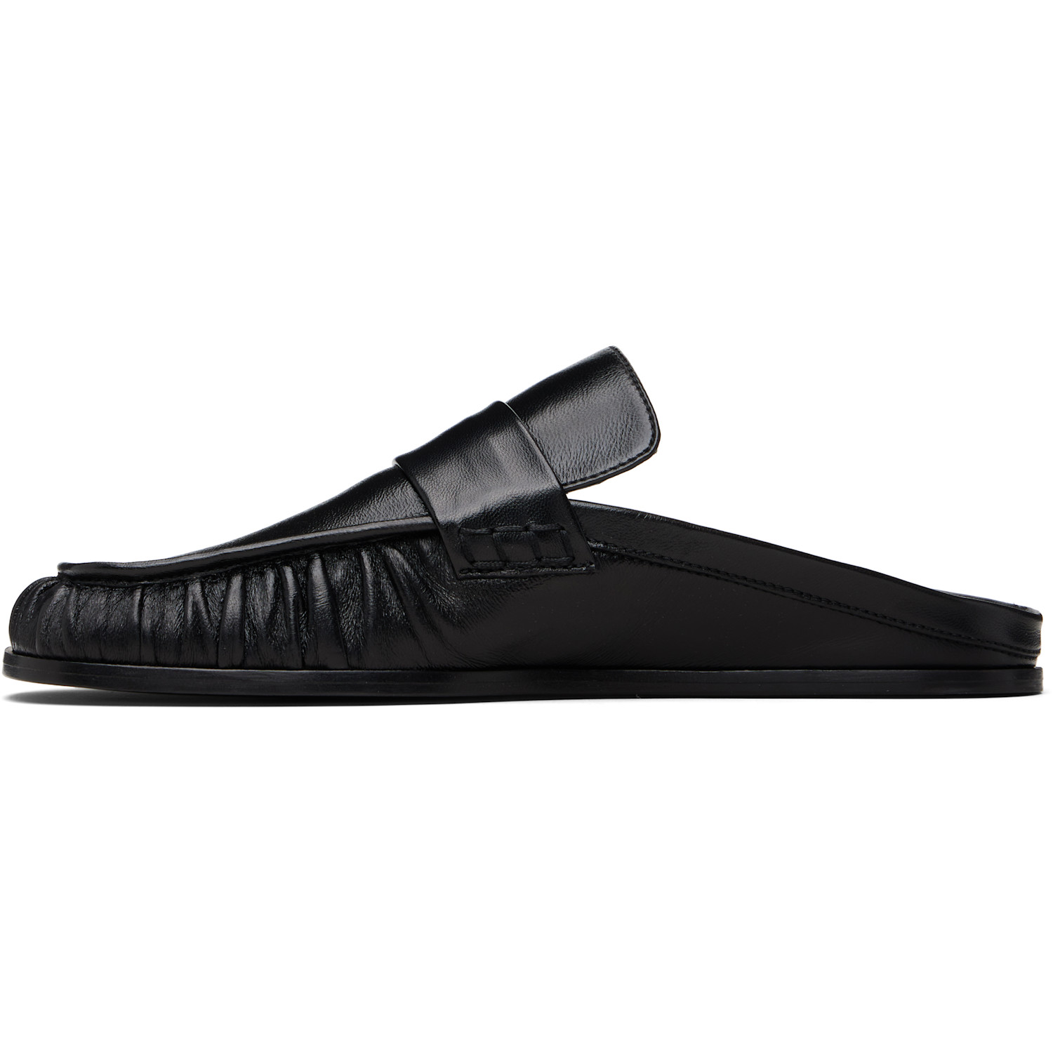  Jil Sander Black Moc Toe Loafers 