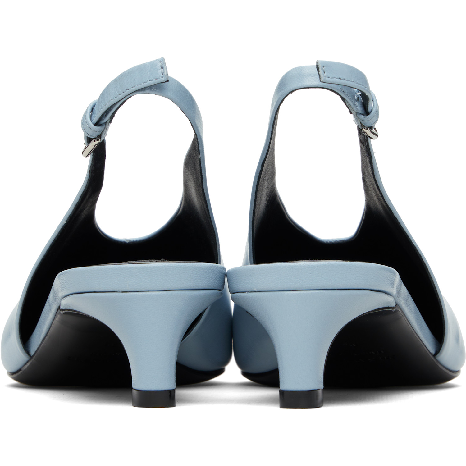  Jil Sander Blue Slingback Heels 