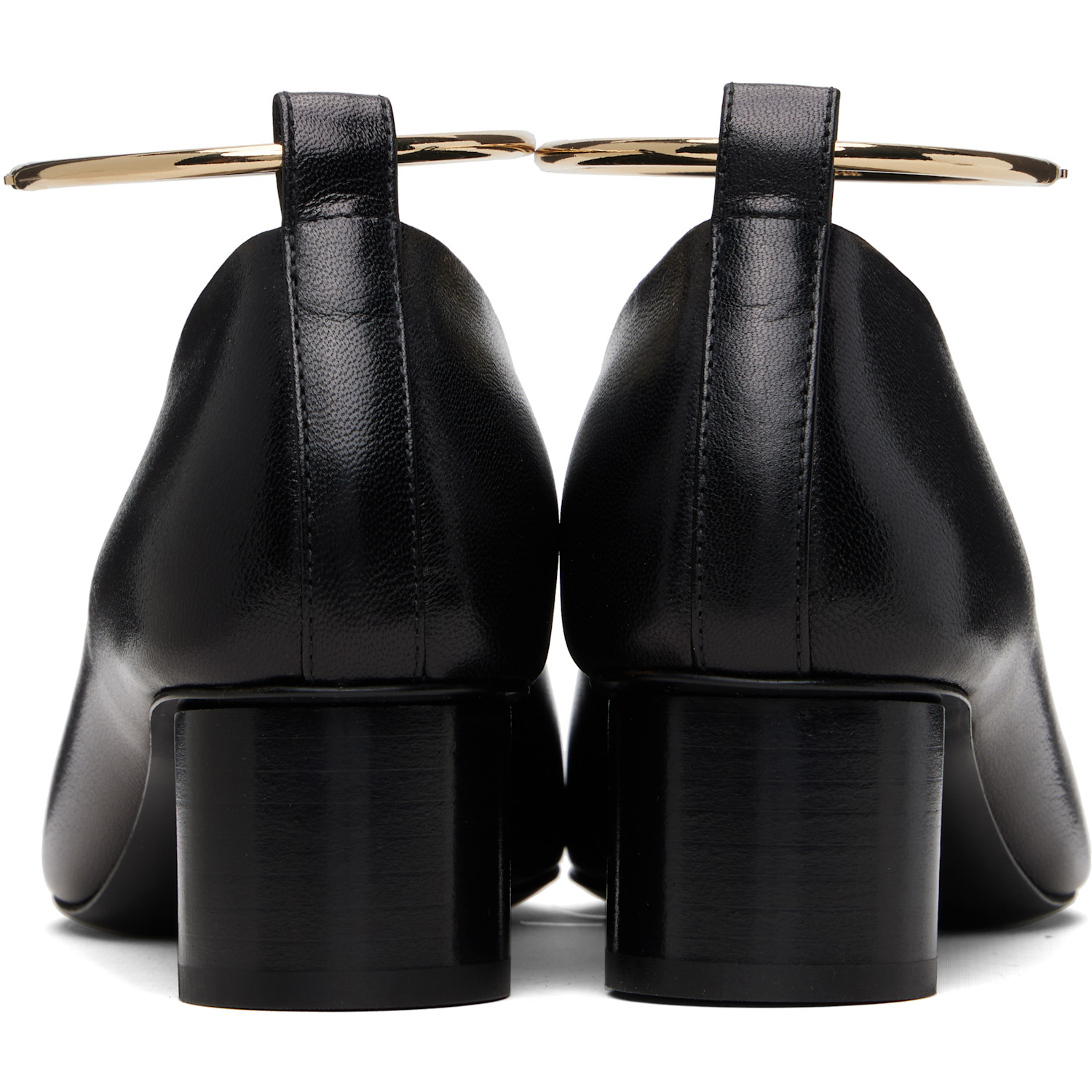  Jil Sander Black Ring Heels 
