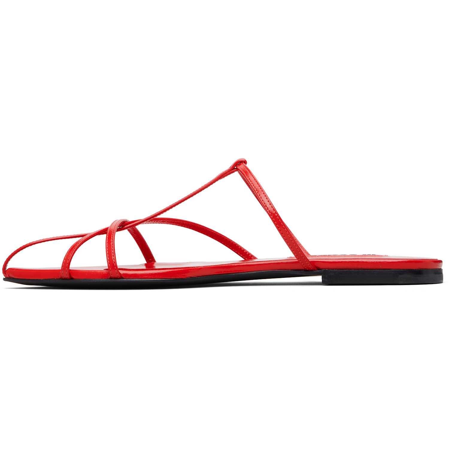  Jil Sander Red Pointed Toe Sandals 