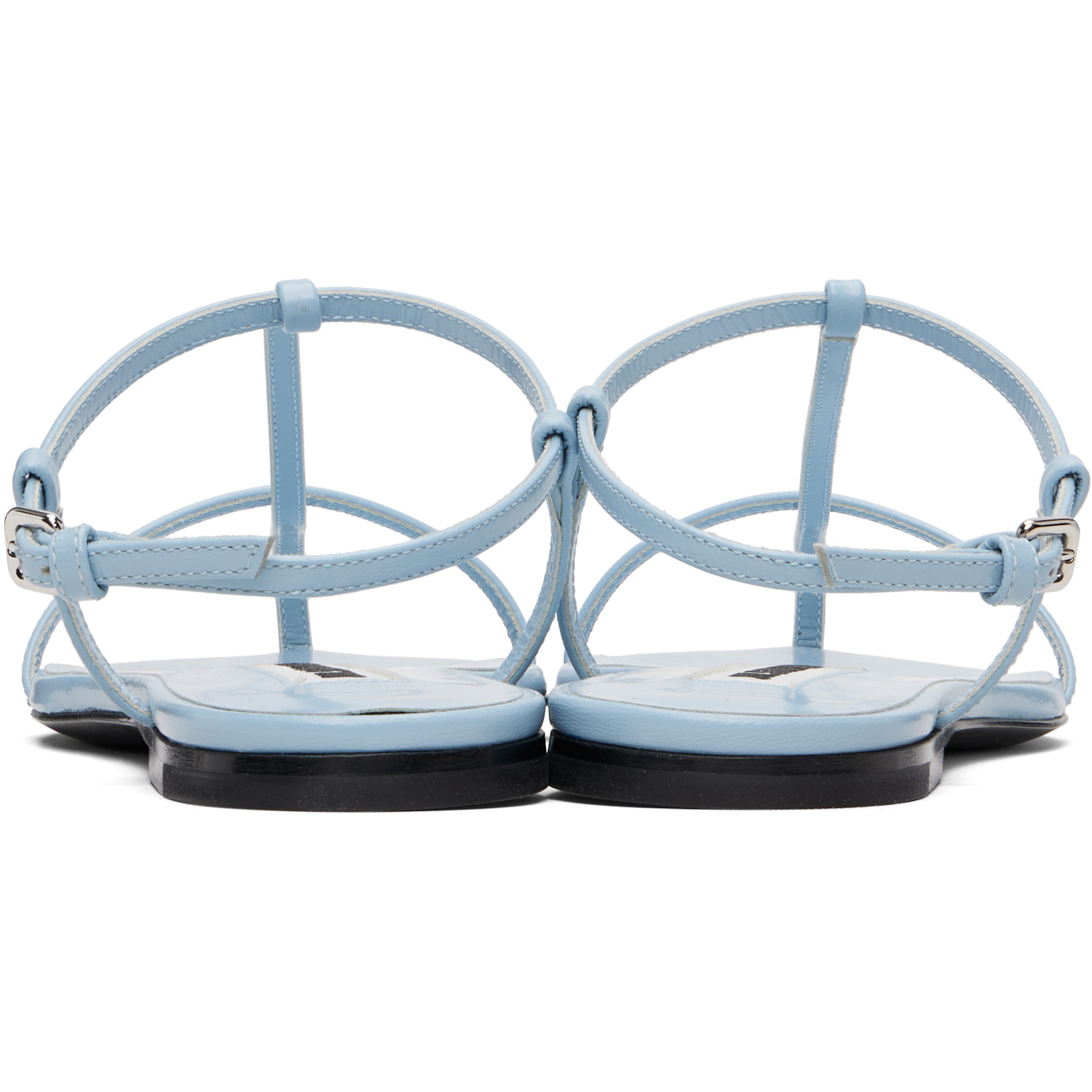  Jil Sander Blue Cage Flat Sandals 
