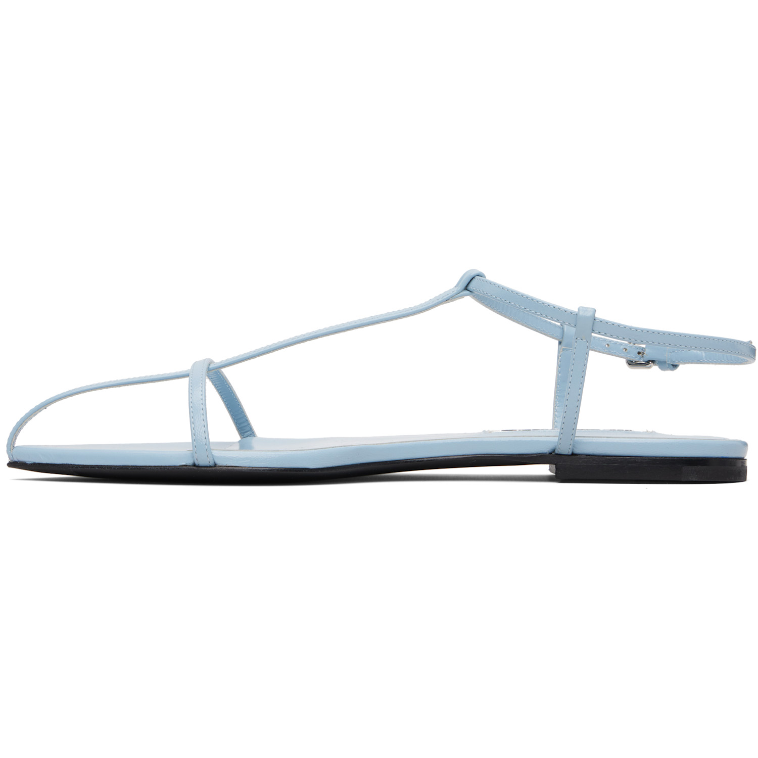  Jil Sander Blue Cage Flat Sandals 