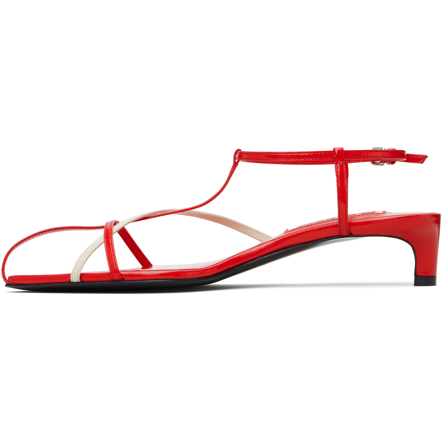  Jil Sander Red Cage Low Heeled Sandals 