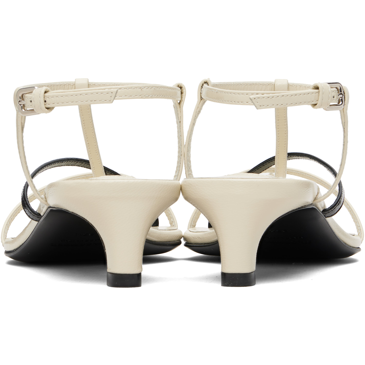  Jil Sander Off-white Cage Low Heeled Sandals 