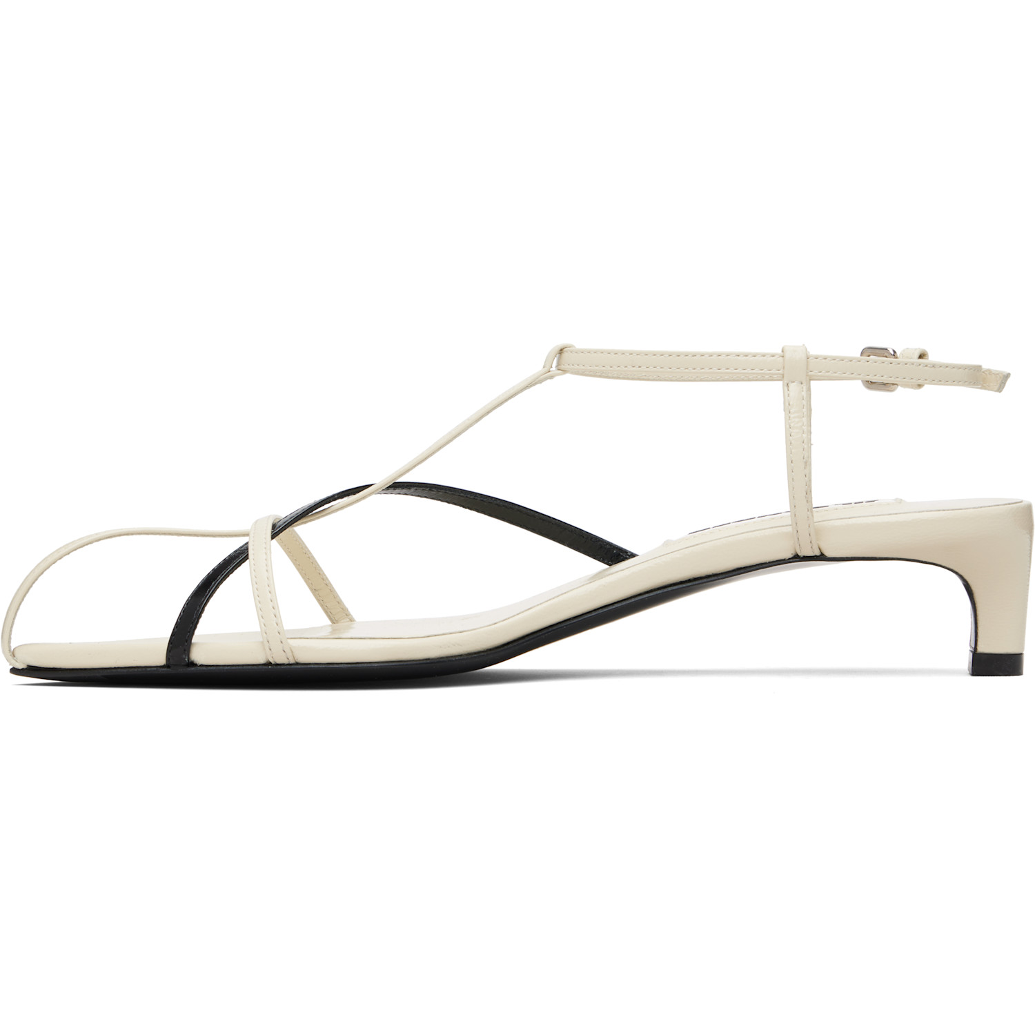  Jil Sander Off-white Cage Low Heeled Sandals 