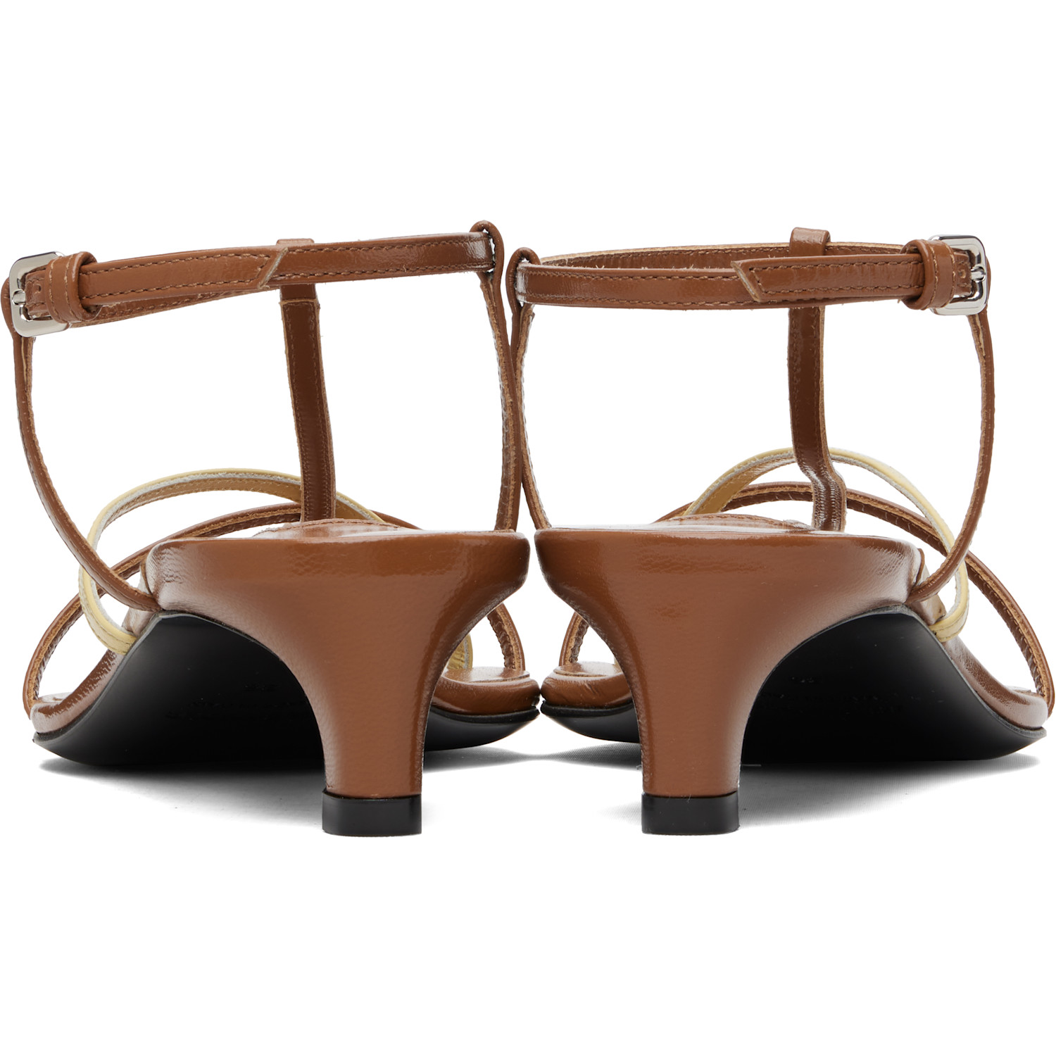  Jil Sander Tan Cage Low Heeled Sandals 