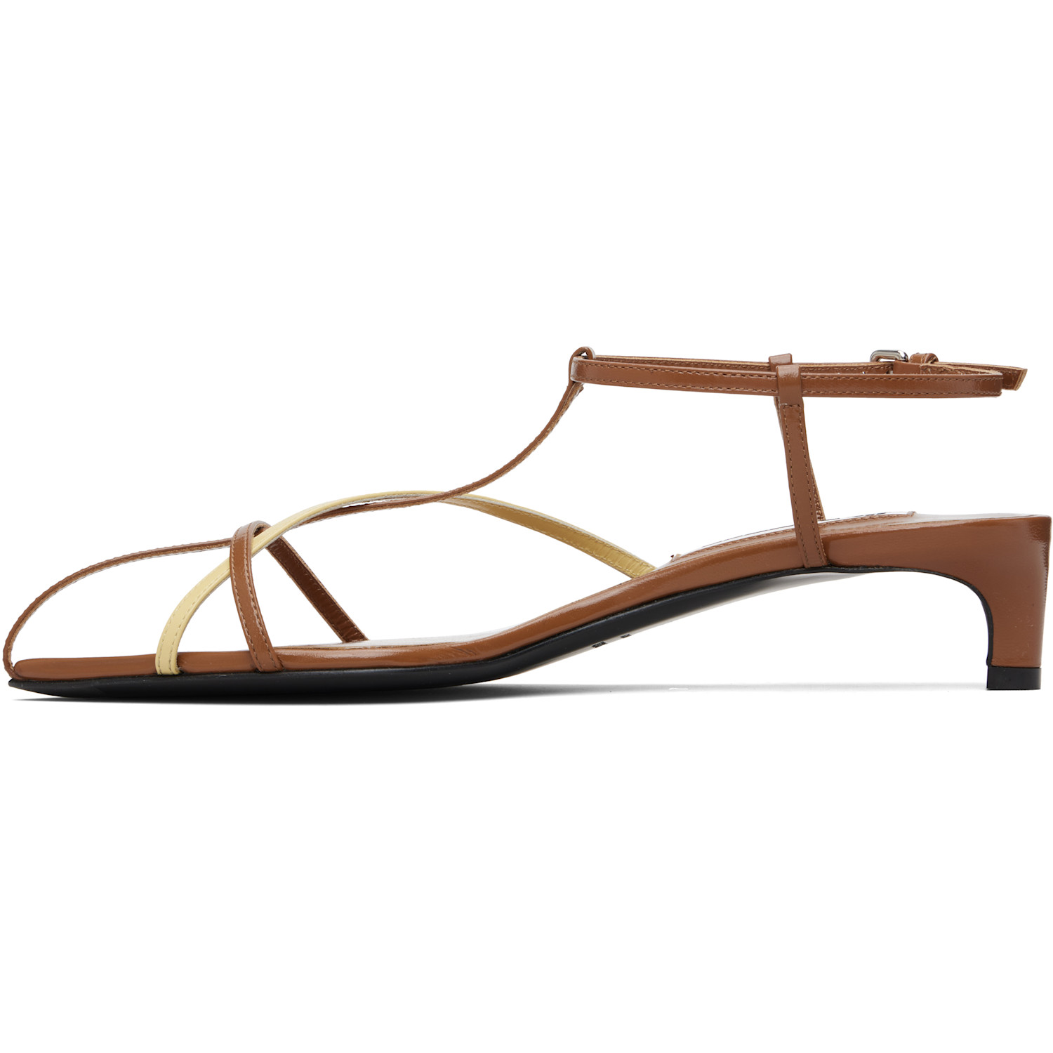  Jil Sander Tan Cage Low Heeled Sandals 
