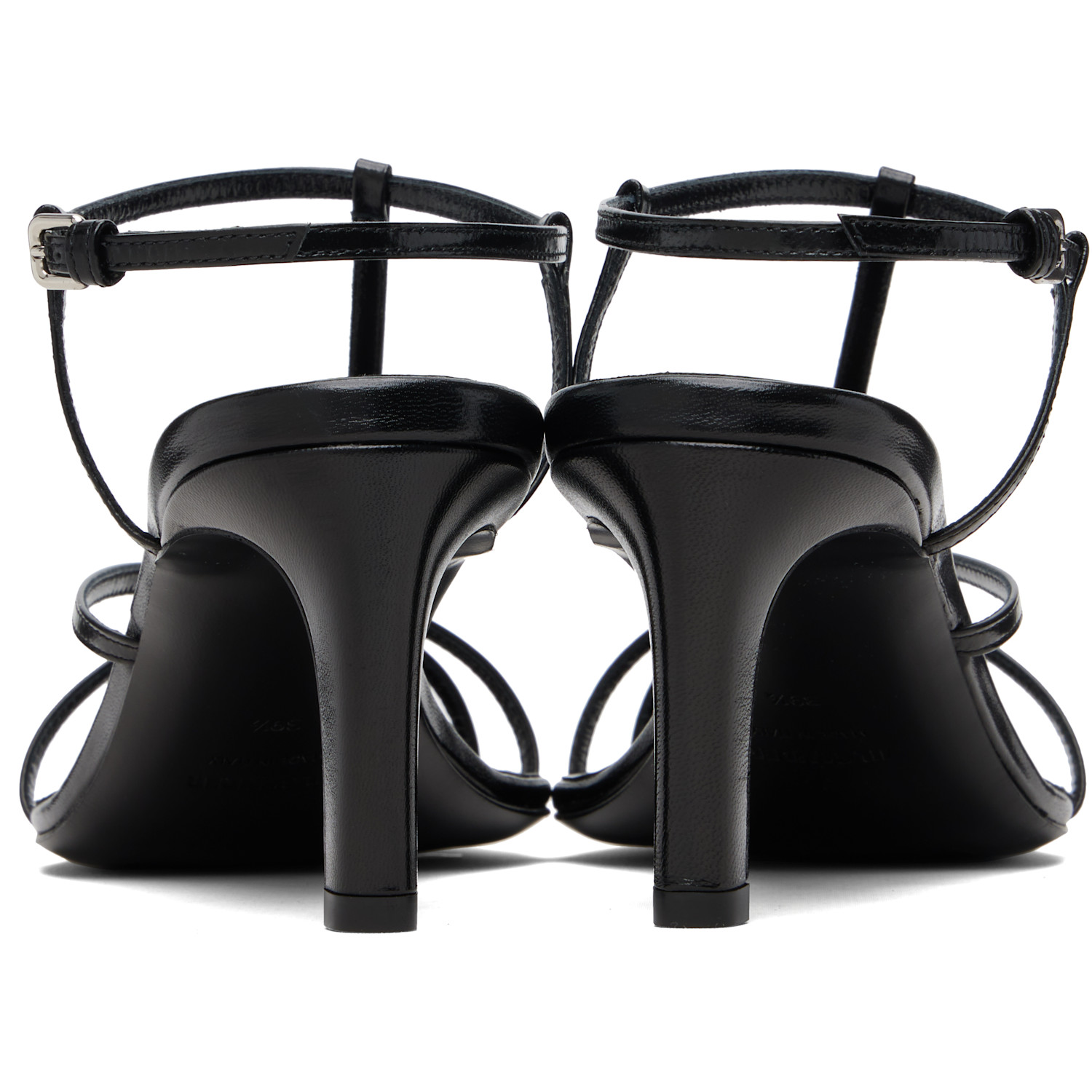  Jil Sander Black Cage Heeled Sandals 