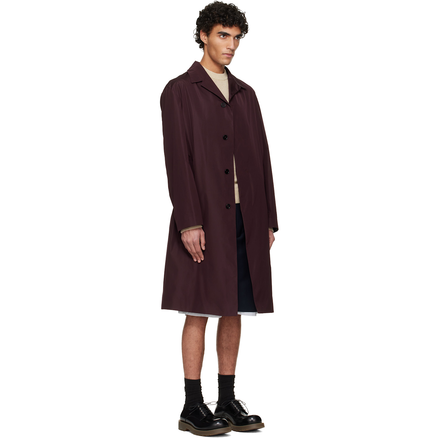  Jil Sander Burgundy Sport Coat 