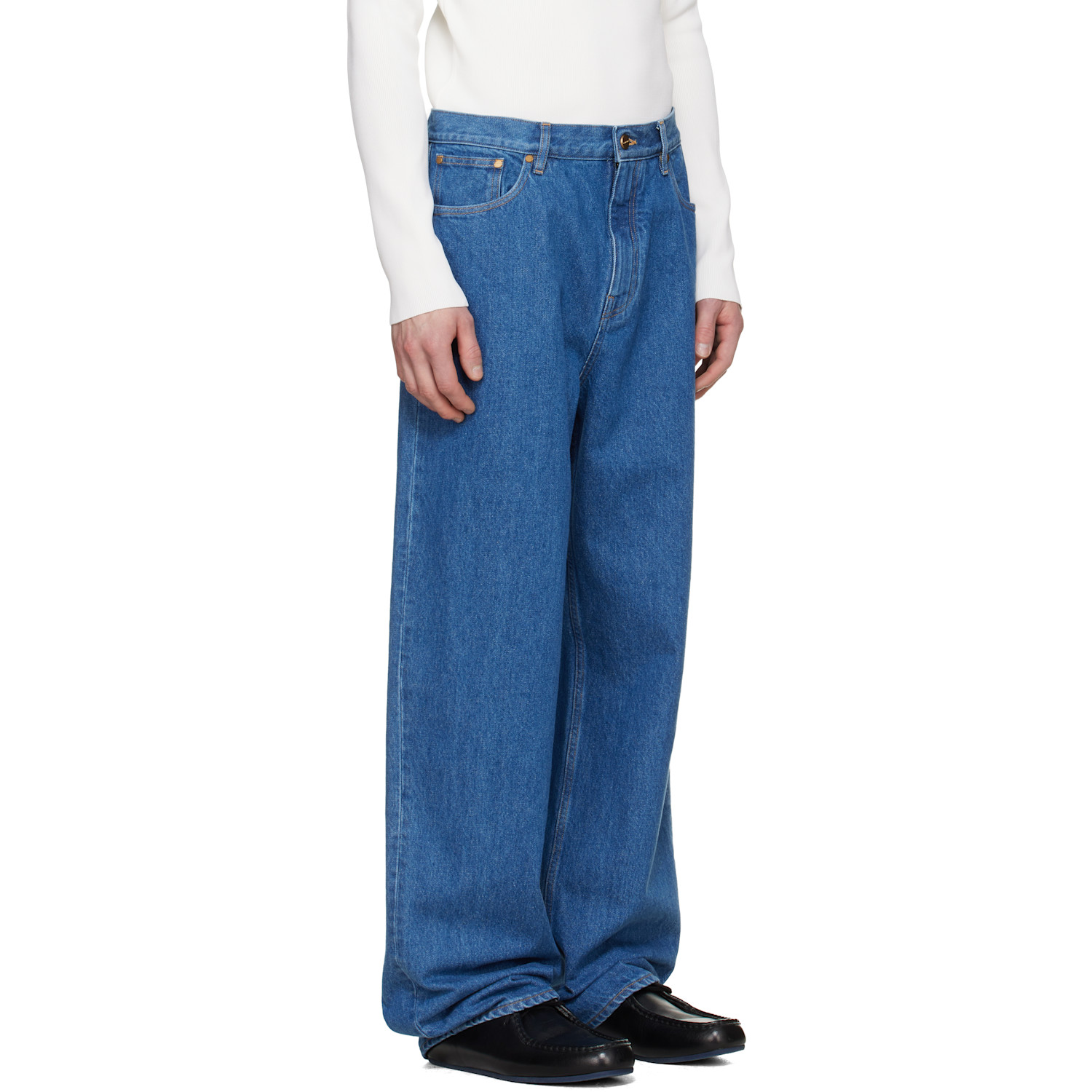  Jil Sander Blue Faded Jeans 