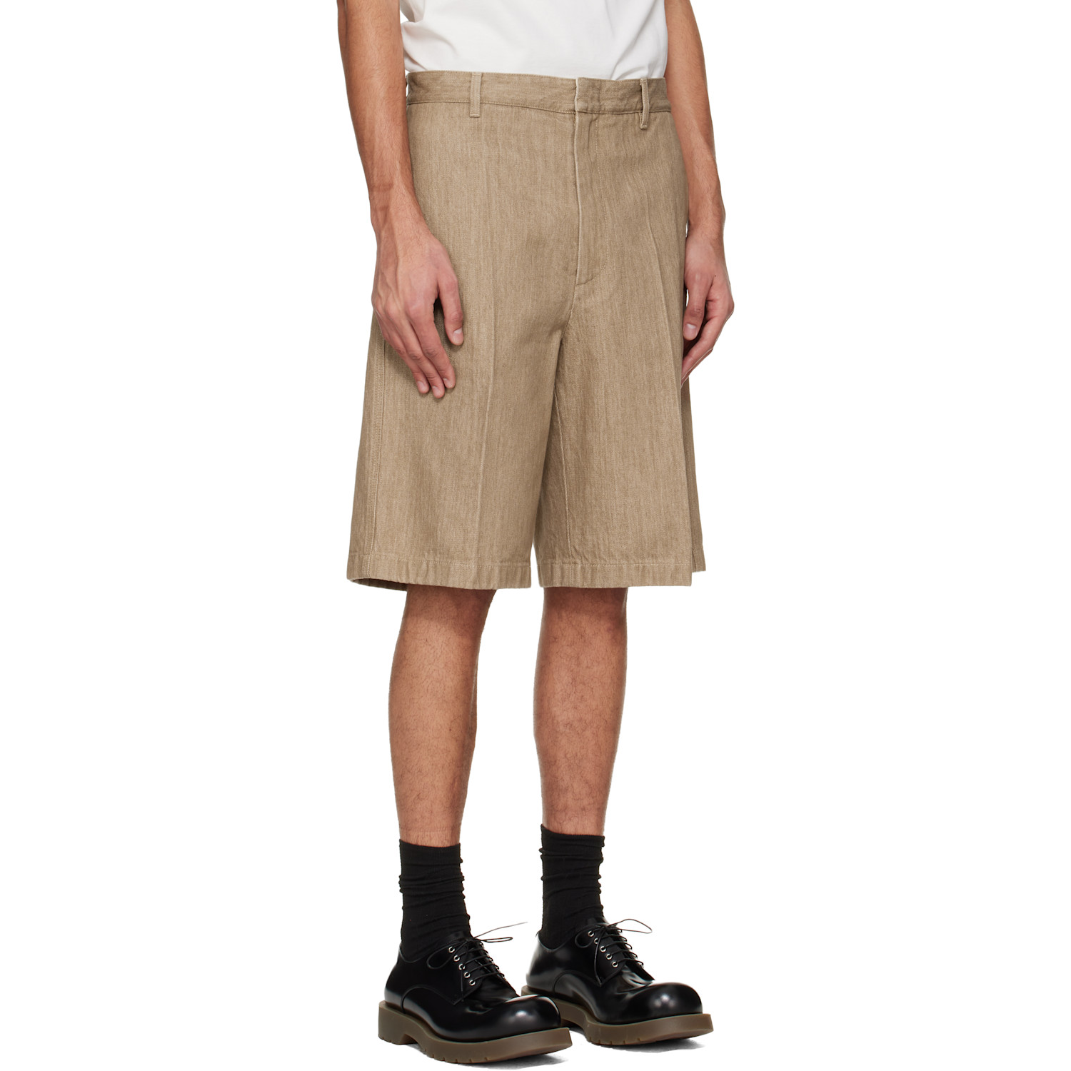  Jil Sander Beige Lightweight Denim Shorts 