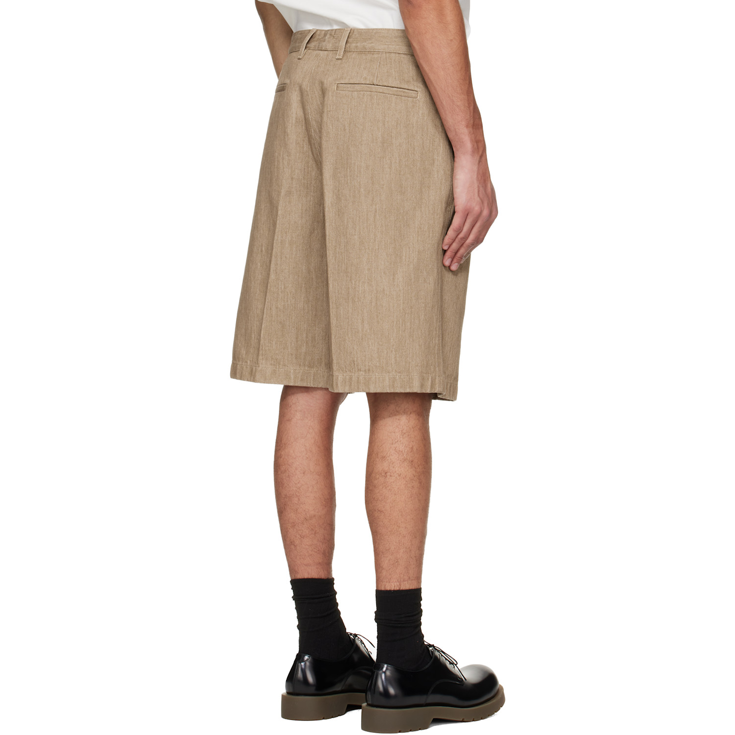  Jil Sander Beige Lightweight Denim Shorts 