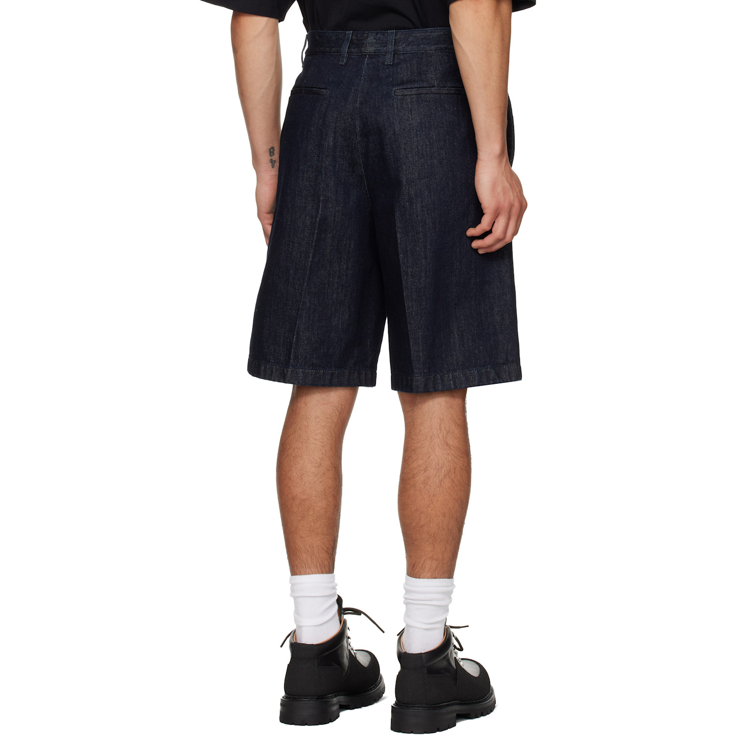  Jil Sander Navy Lightweight Denim Shorts 