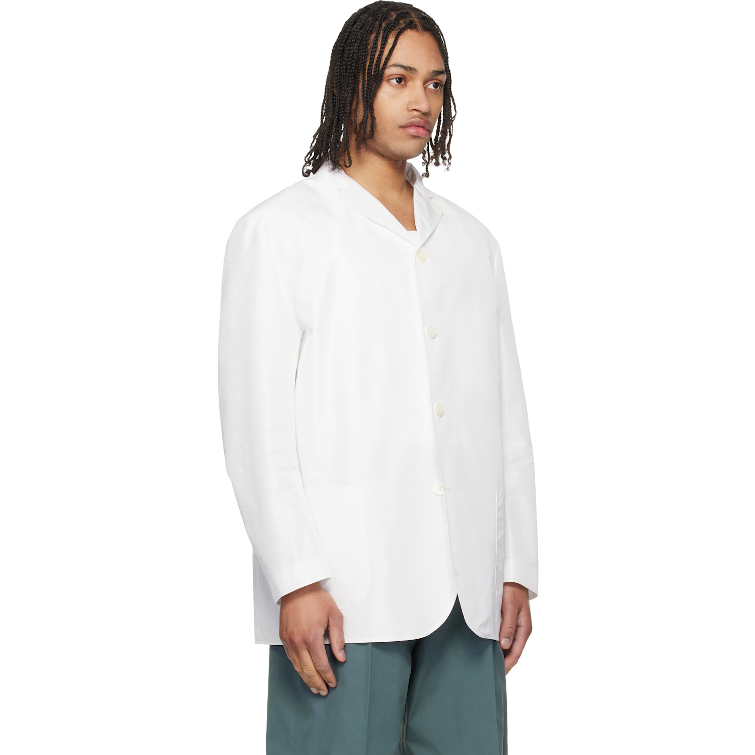  Jil Sander White Sport Jacket 