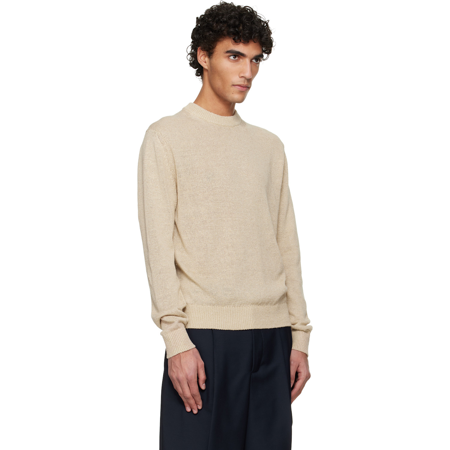  Jil Sander Beige Silk Sweater 