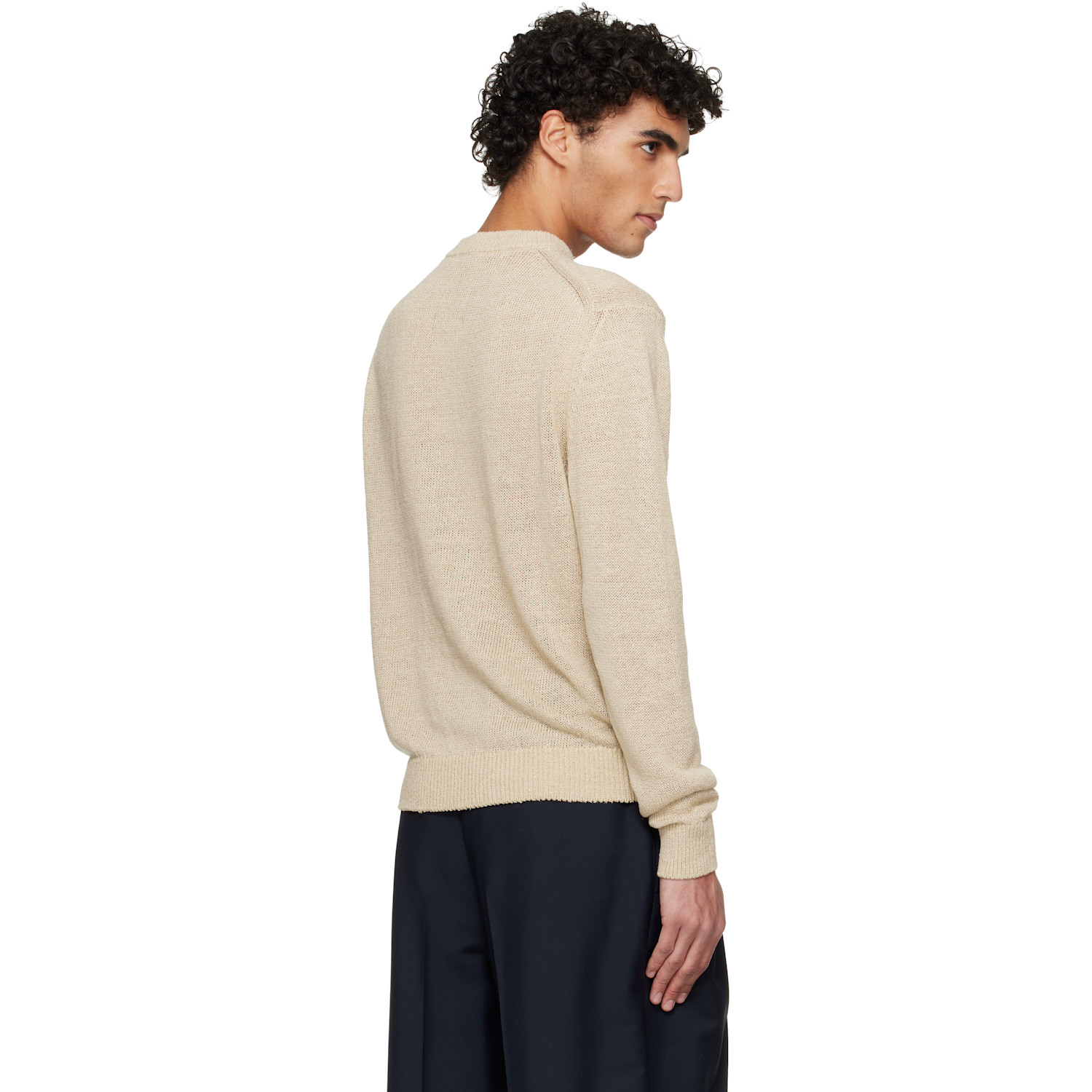  Jil Sander Beige Silk Sweater 
