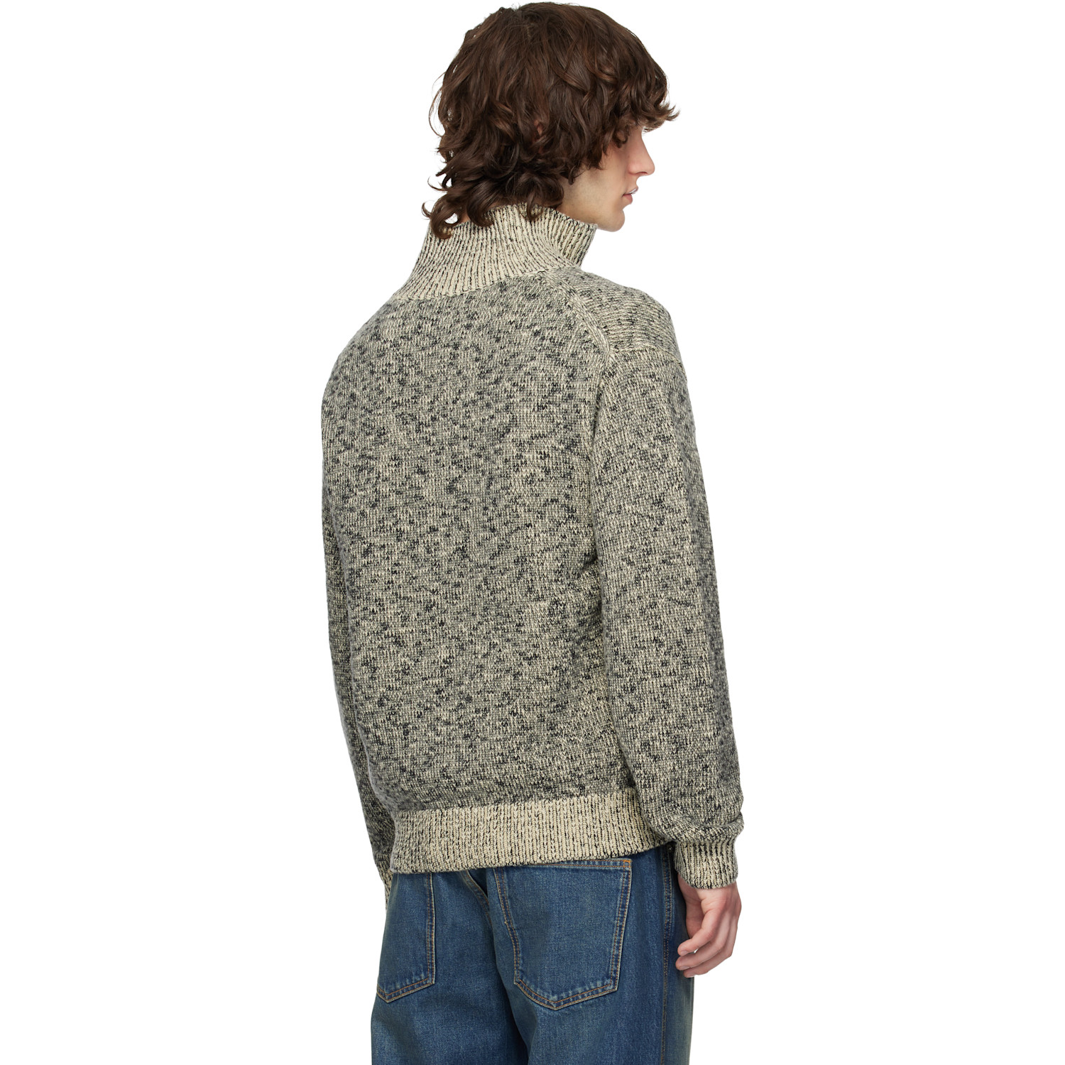  Jil Sander Gray Knit Track Jacket 