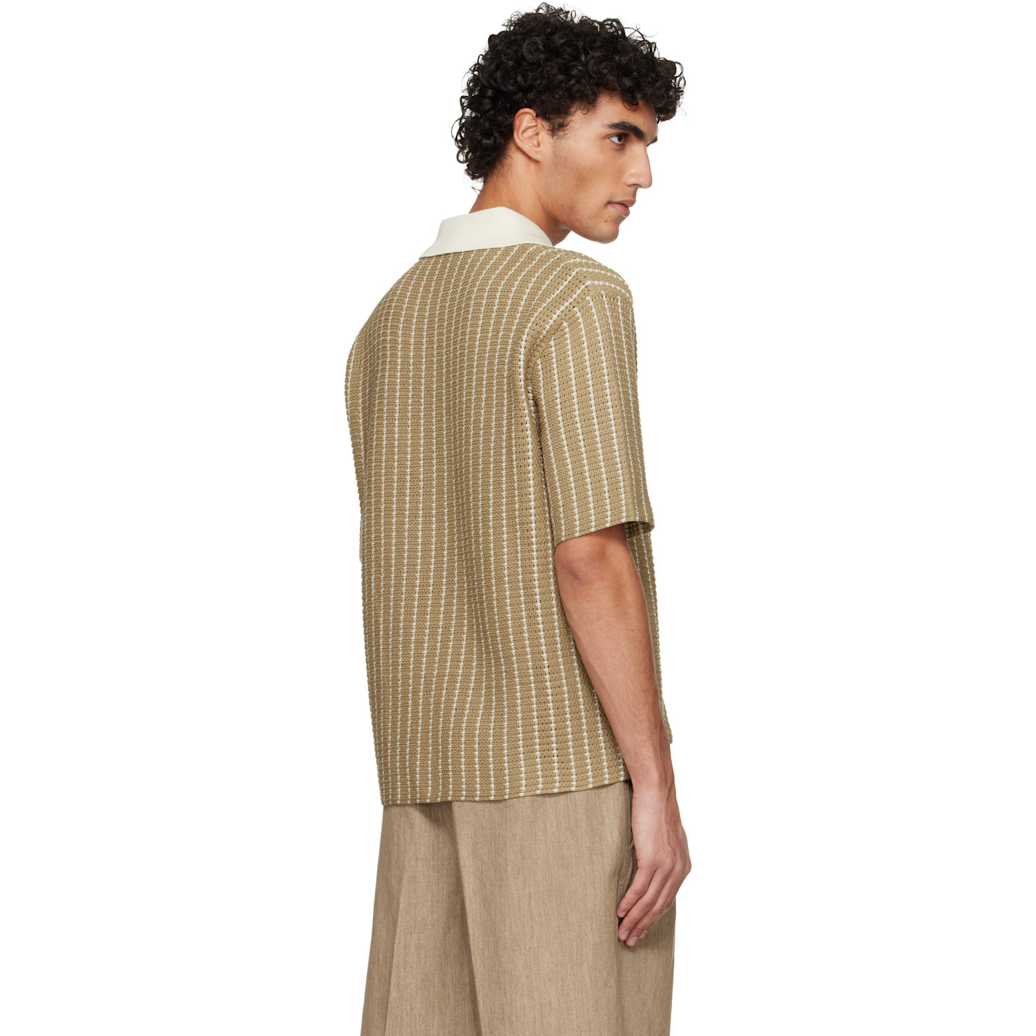  Jil Sander Beige Cotton Knit Polo 