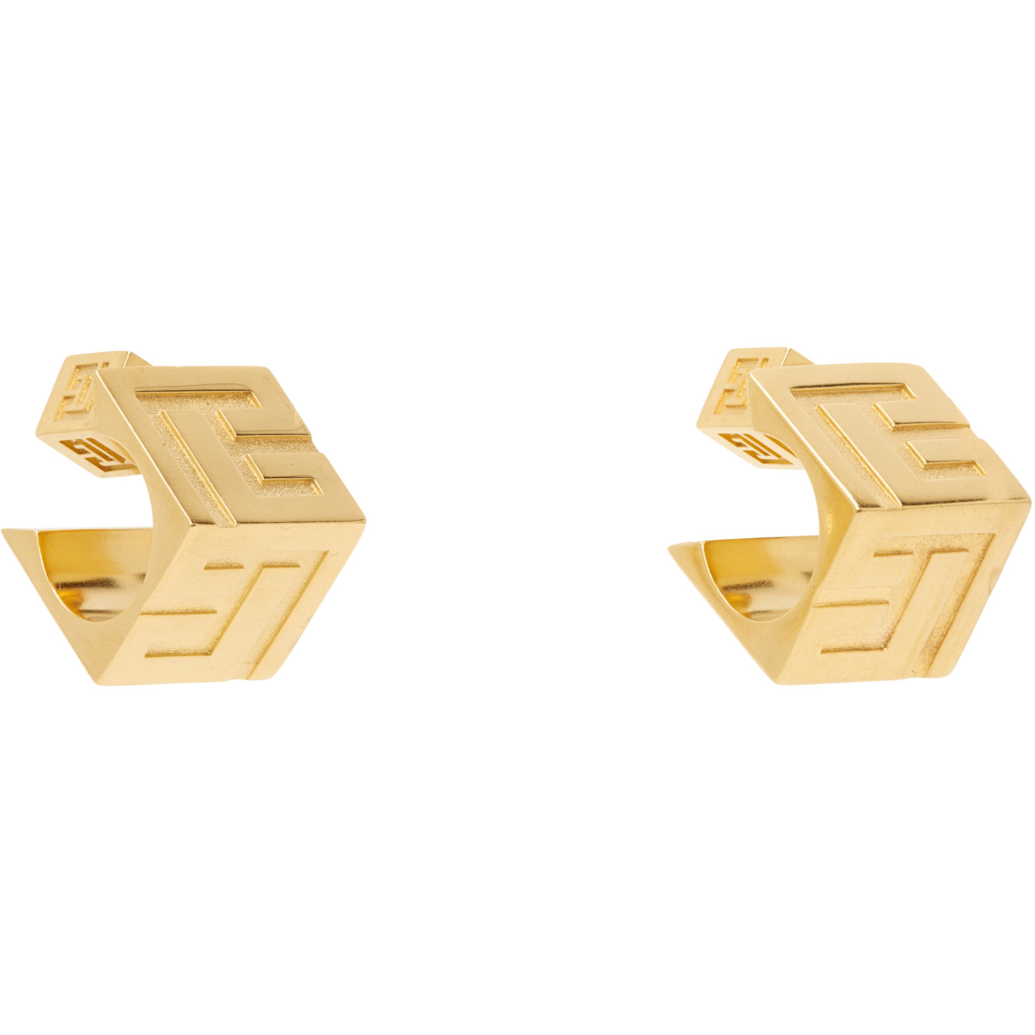  Balmain 3d Pb Hoop Earrings 