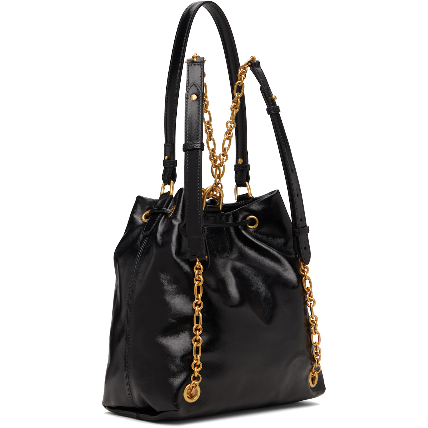  Balmain Black Pulse Calfskin Leather Backpack 