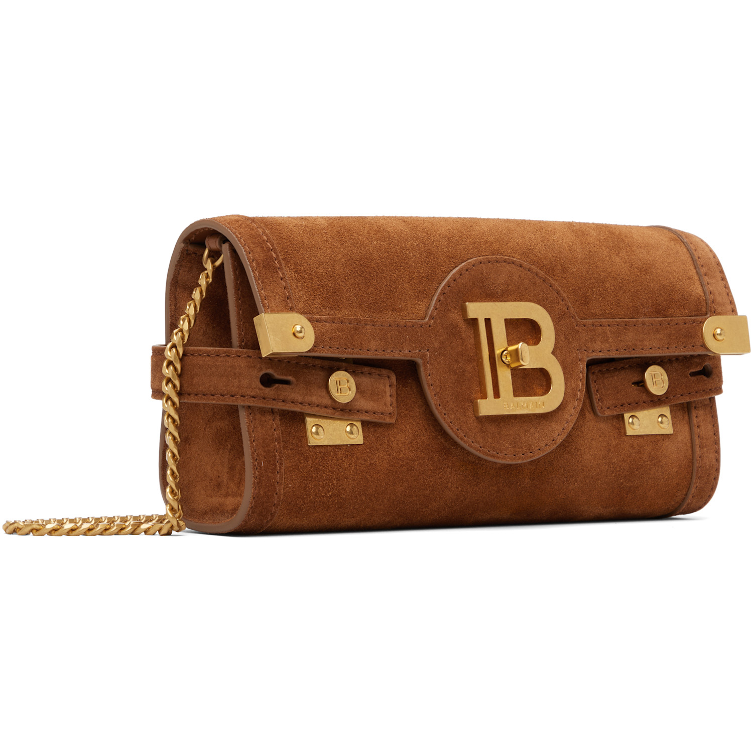  Balmain Tan B-buzz Pouch 23 Bag 