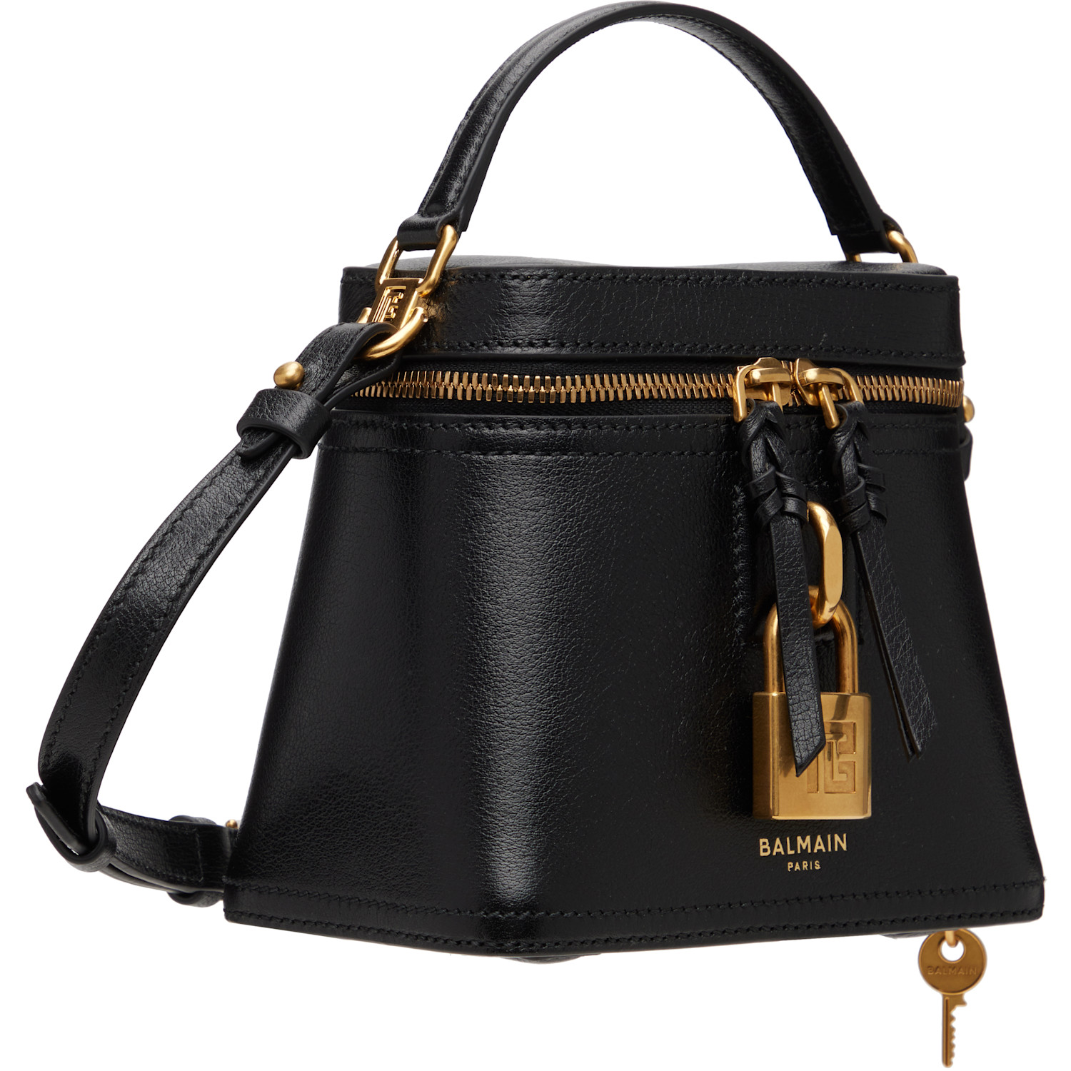  Balmain Black Pulse Vanity Bag 
