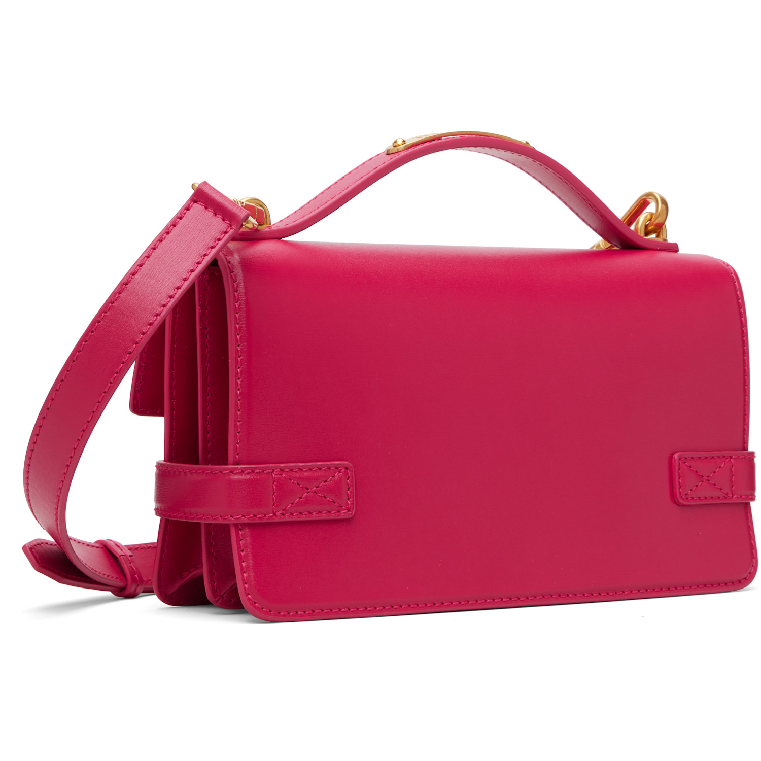  Balmain Pink Smooth Leather B-buzz 24 Bag 