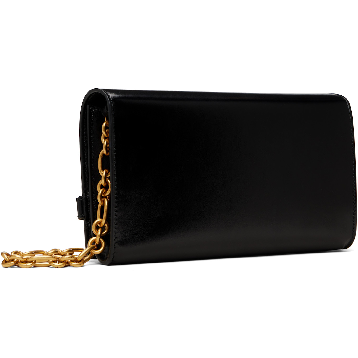  Balmain Black Shuffle Calfskin Wallet Bag 