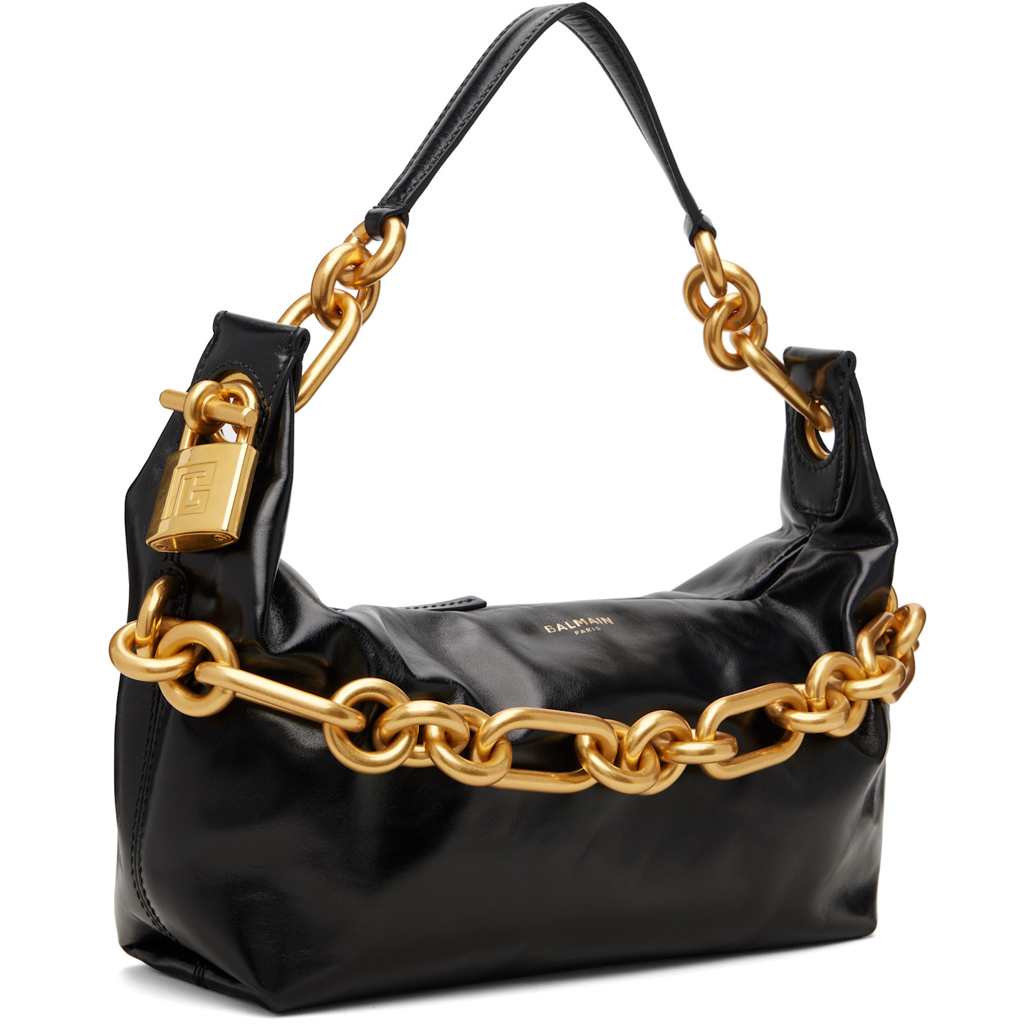  Balmain Black Medium Sync Bag 