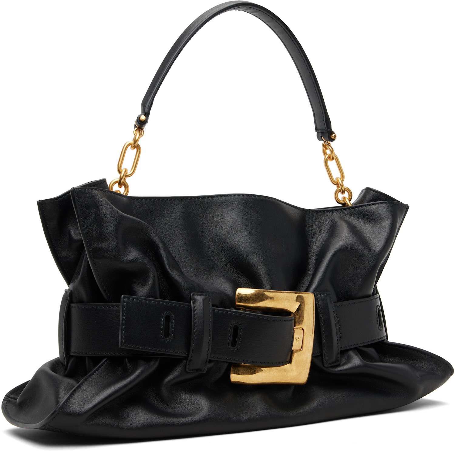  Balmain Black Medium Anthem Bag 