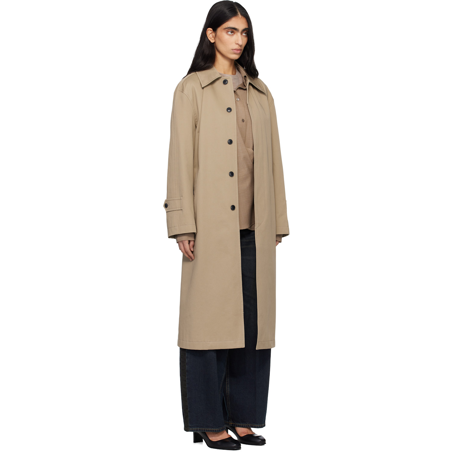  Tonywack Beige Single-breasted Trench Coat 
